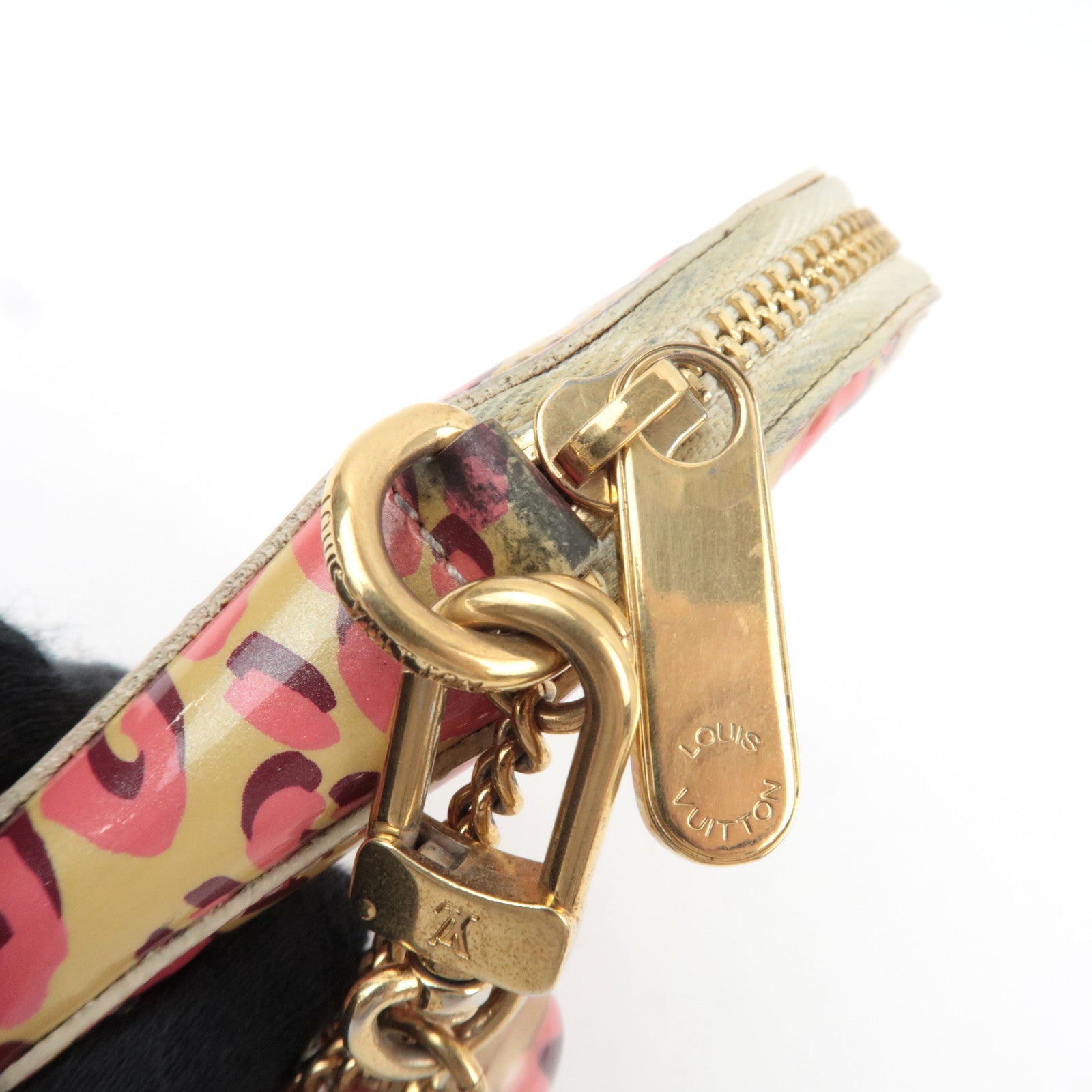 Louis Vuitton Monogram Vernis Leopard Porte Monnaie Coeur Coin Case Broncorail M91473 TS4120 *Box, Dust bag