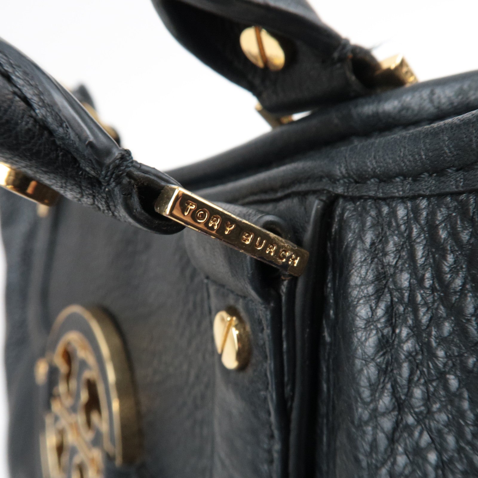 TORY BURCH 2Way Shoulder Bag Leather Black *Strap