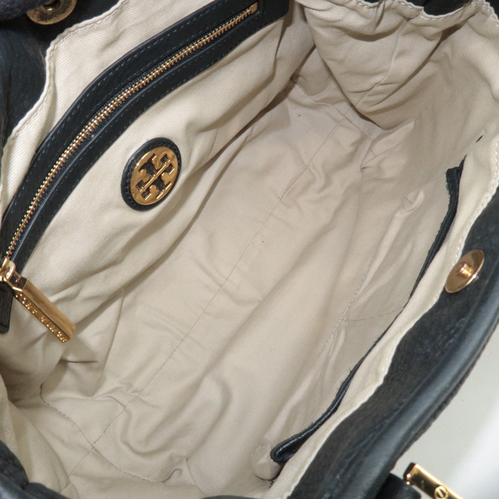 TORY BURCH 2Way Shoulder Bag Leather Black *Strap