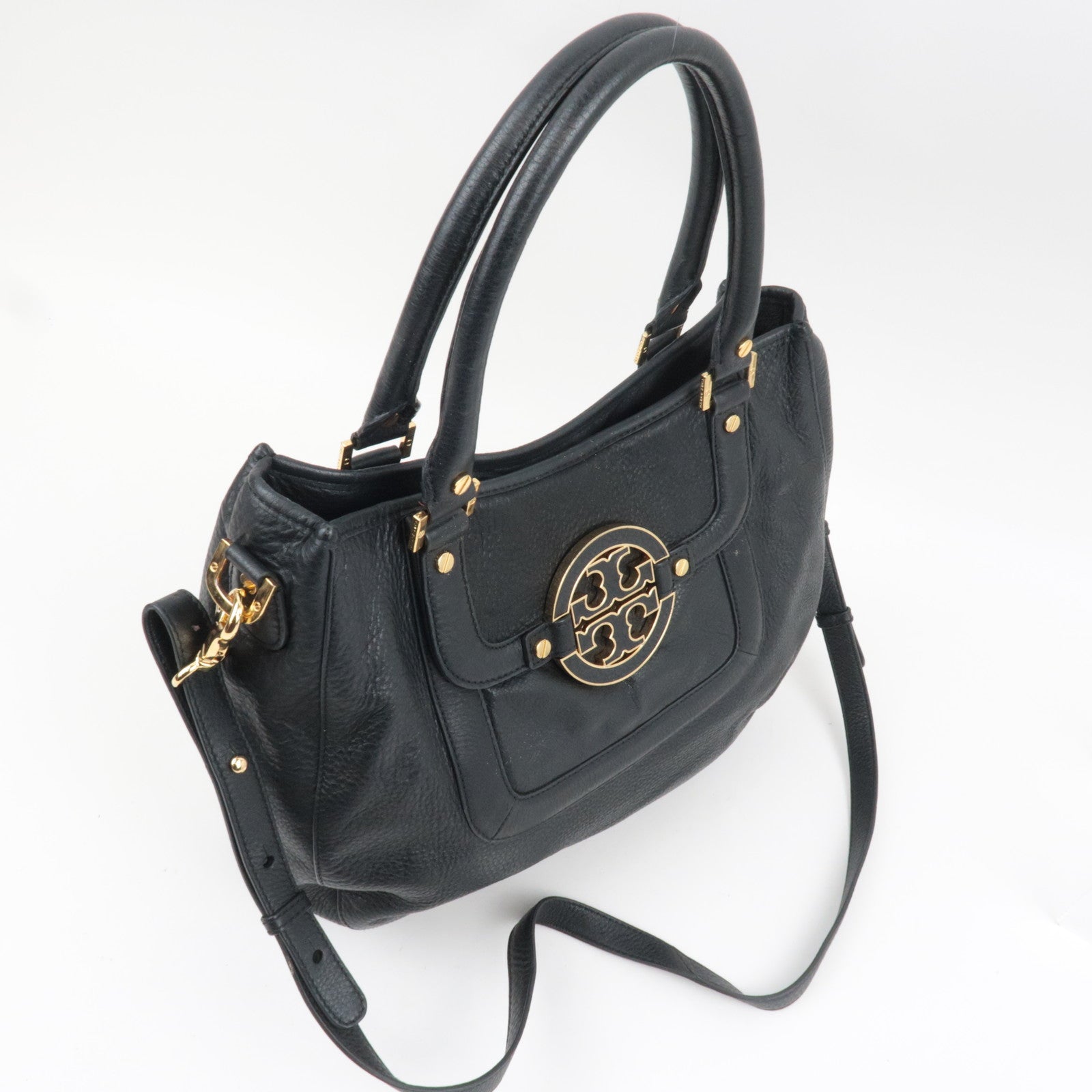 TORY BURCH 2Way Shoulder Bag Leather Black *Strap