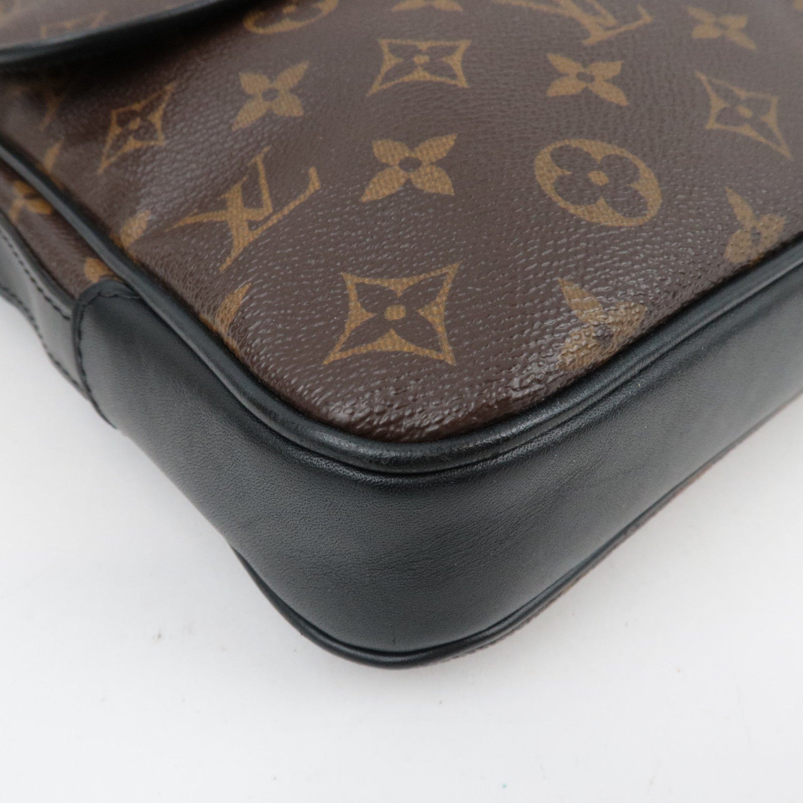 Louis Vuitton Monogram Macassar Bass MM Shoulder Bag M56715 AA3019