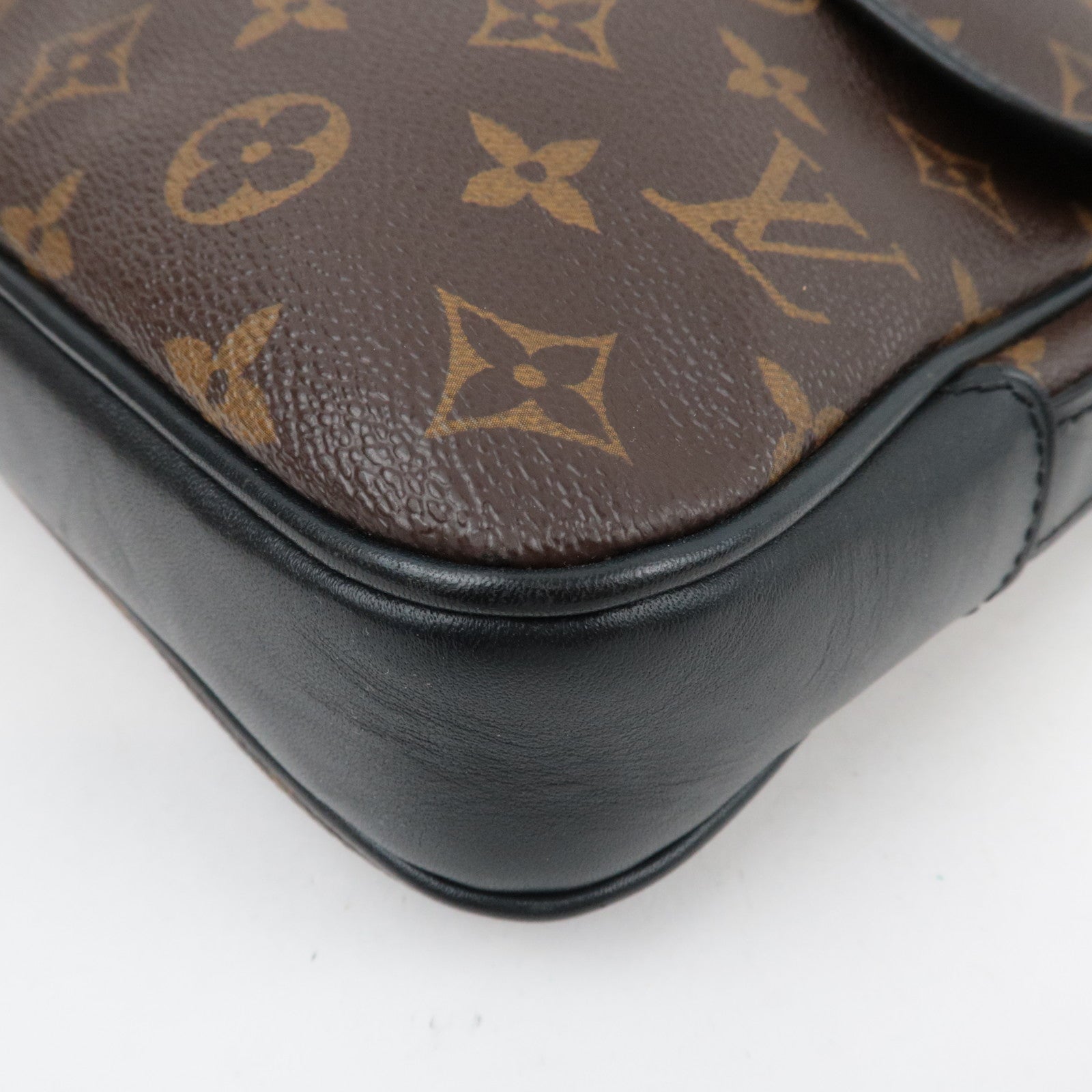 Louis Vuitton Monogram Macassar Bass MM Shoulder Bag M56715 AA3019