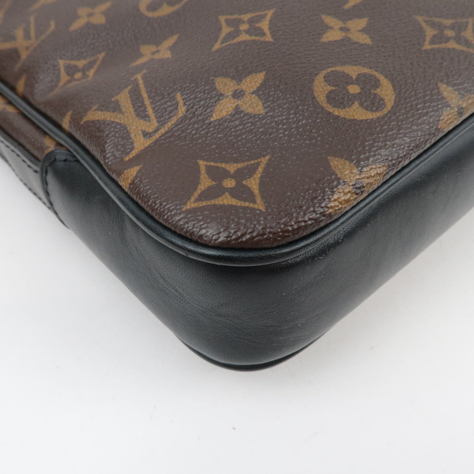 Louis Vuitton Monogram Macassar Bass MM Shoulder Bag M56715 AA3019