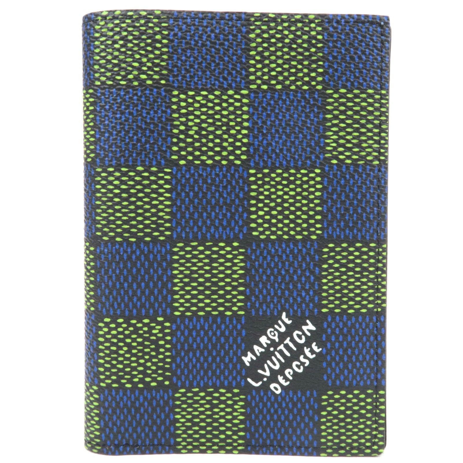 Louis Vuitton Damier Heritage Couverture Passport NM Passport case Green Blue N00168 RFID82526