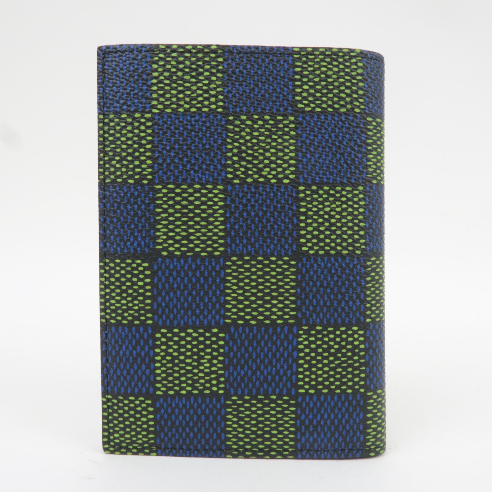 Louis Vuitton Damier Heritage Couverture Passport NM Passport case Green Blue N00168 RFID