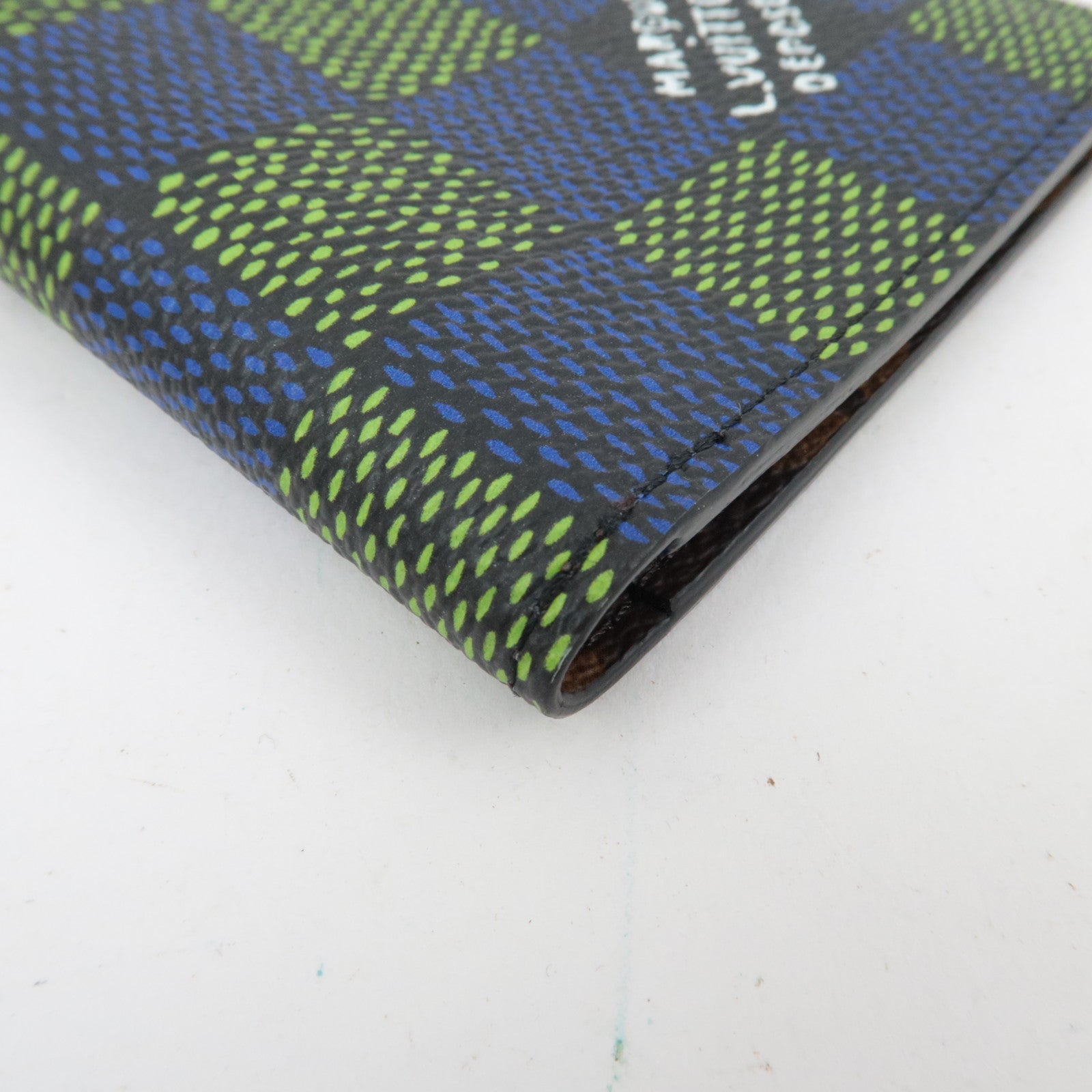 Louis Vuitton Damier Heritage Couverture Passport NM Passport case Green Blue N00168 RFID