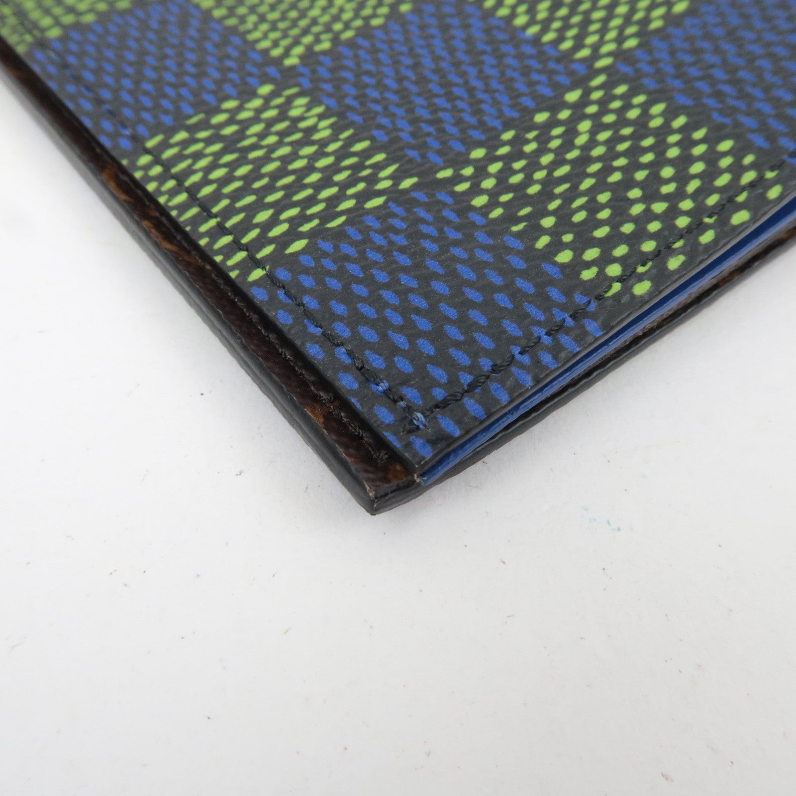 Louis Vuitton Damier Heritage Couverture Passport NM Passport case Green Blue N00168 RFID