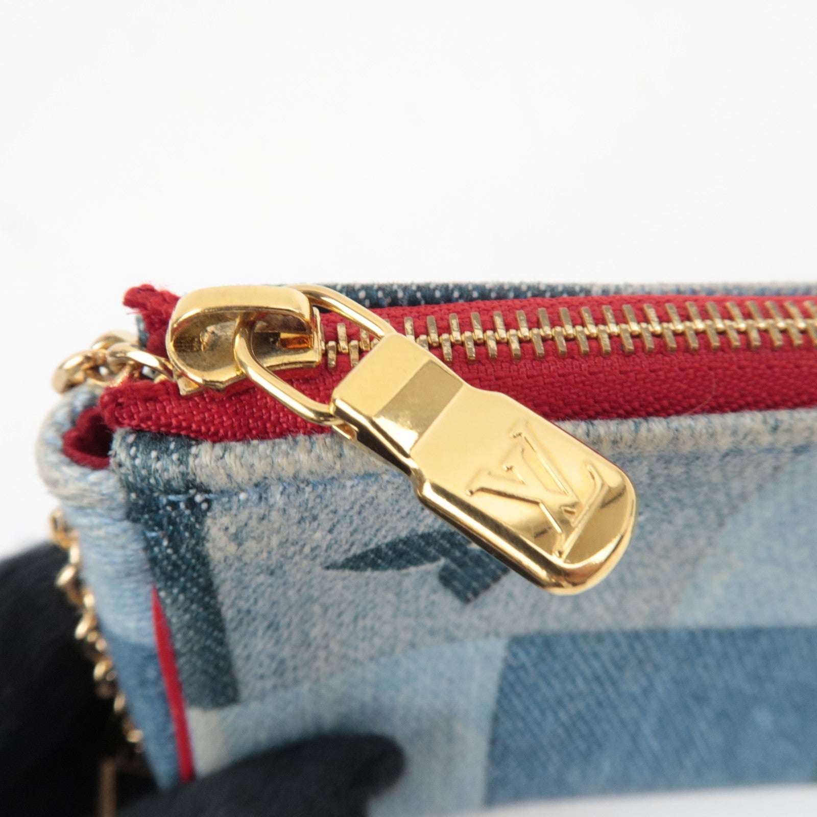 Louis Vuitton Monogram Denim Micro Pochette Accessoires Handbag Blue M68760 SF0260