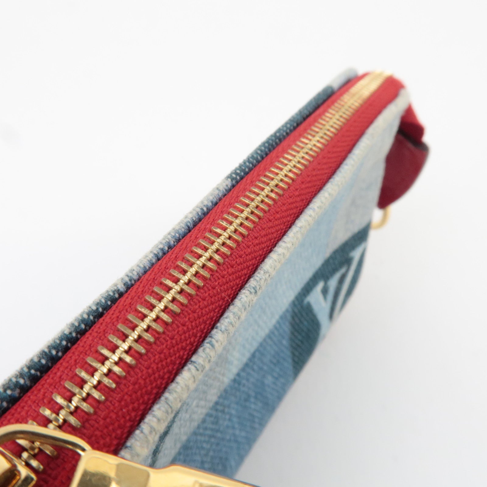 Louis Vuitton Monogram Denim Micro Pochette Accessoires Handbag Blue M68760 SF0260