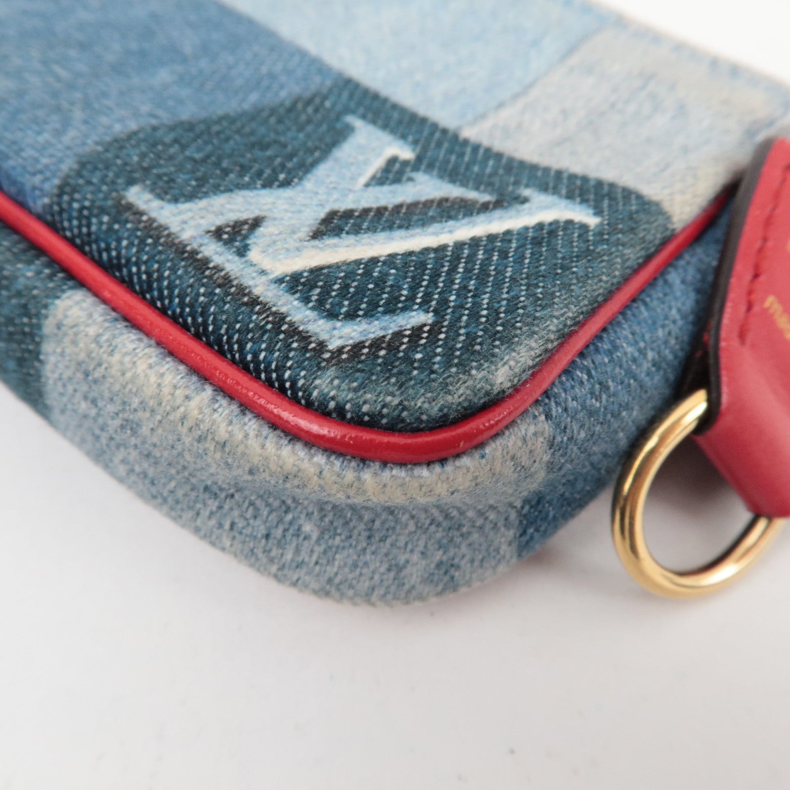 Louis Vuitton Monogram Denim Micro Pochette Accessoires Handbag Blue M68760 SF0260