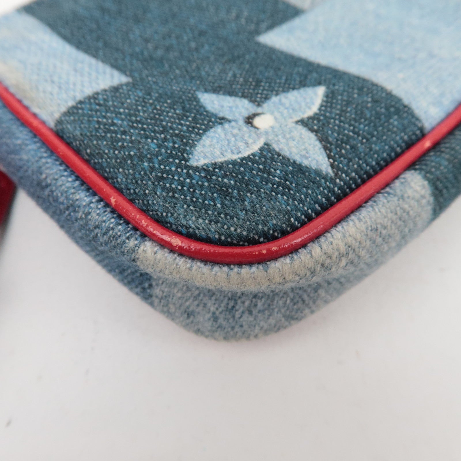 Louis Vuitton Monogram Denim Micro Pochette Accessoires Handbag Blue M68760 SF0260