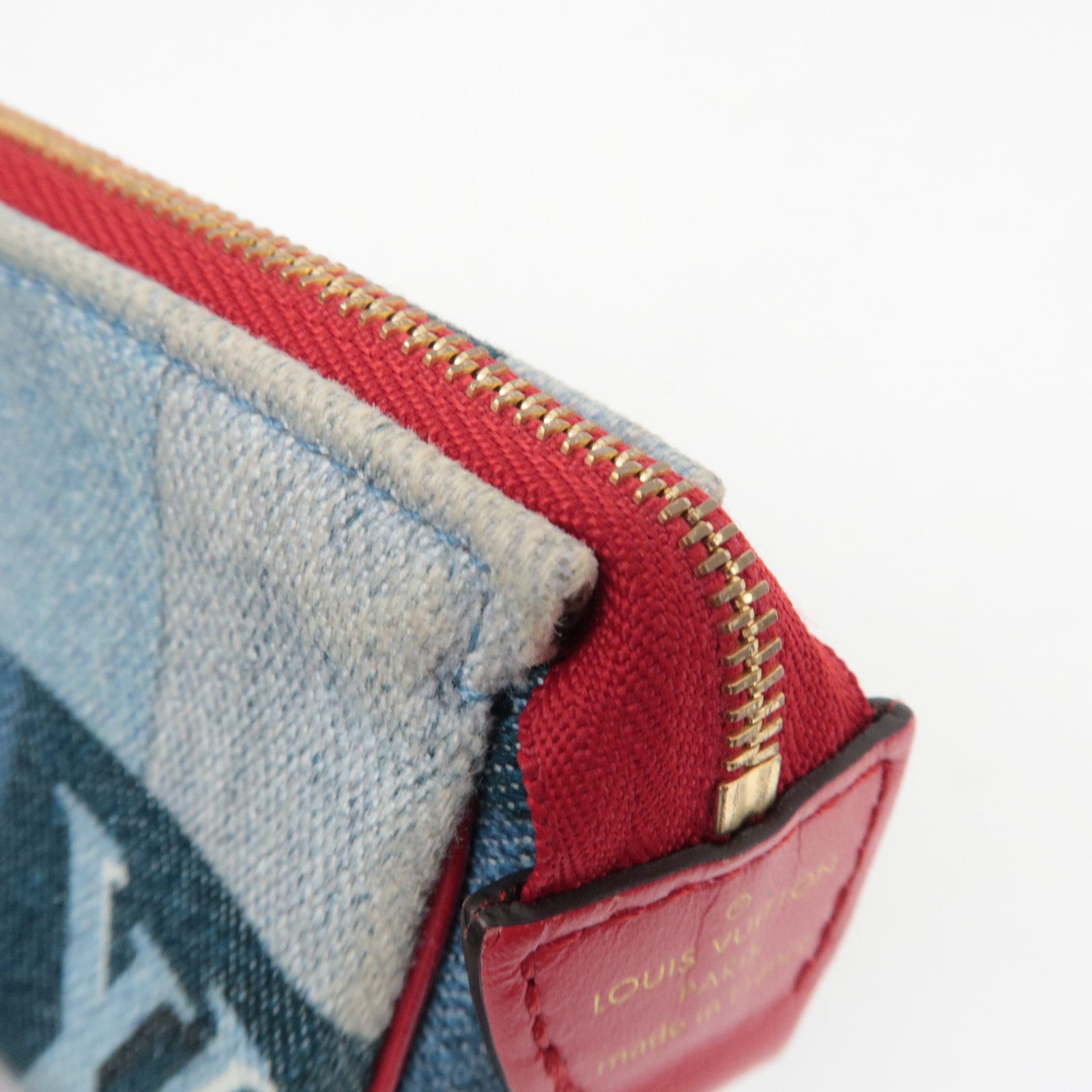 Louis Vuitton Monogram Denim Micro Pochette Accessoires Handbag Blue M68760 SF0260