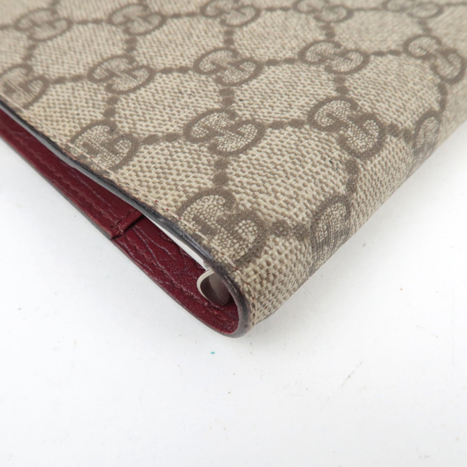 GUCCI Planner Cover GG Supreme Leather Beige 115240 *Box
