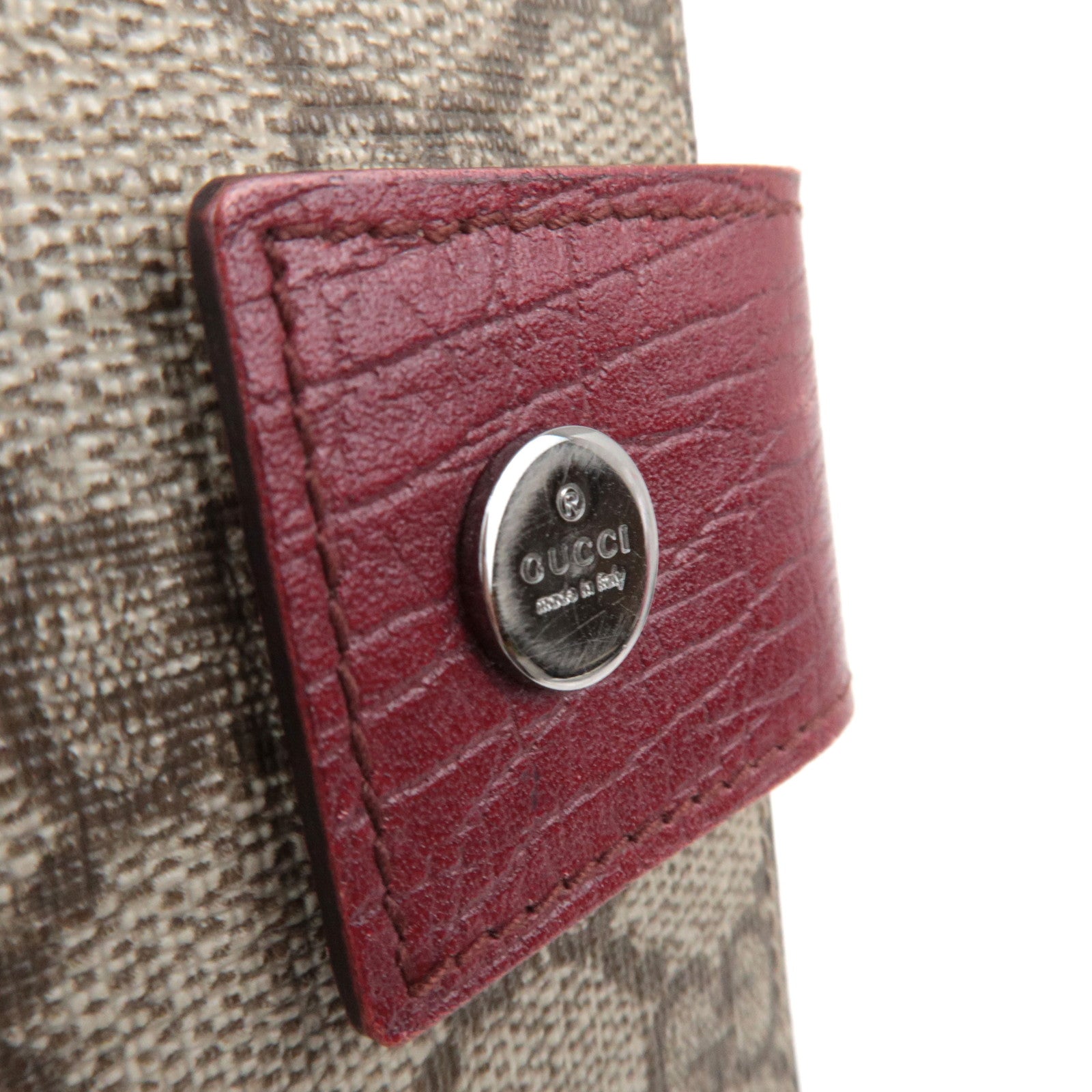 GUCCI Planner Cover GG Supreme Leather Beige 115240 *Box