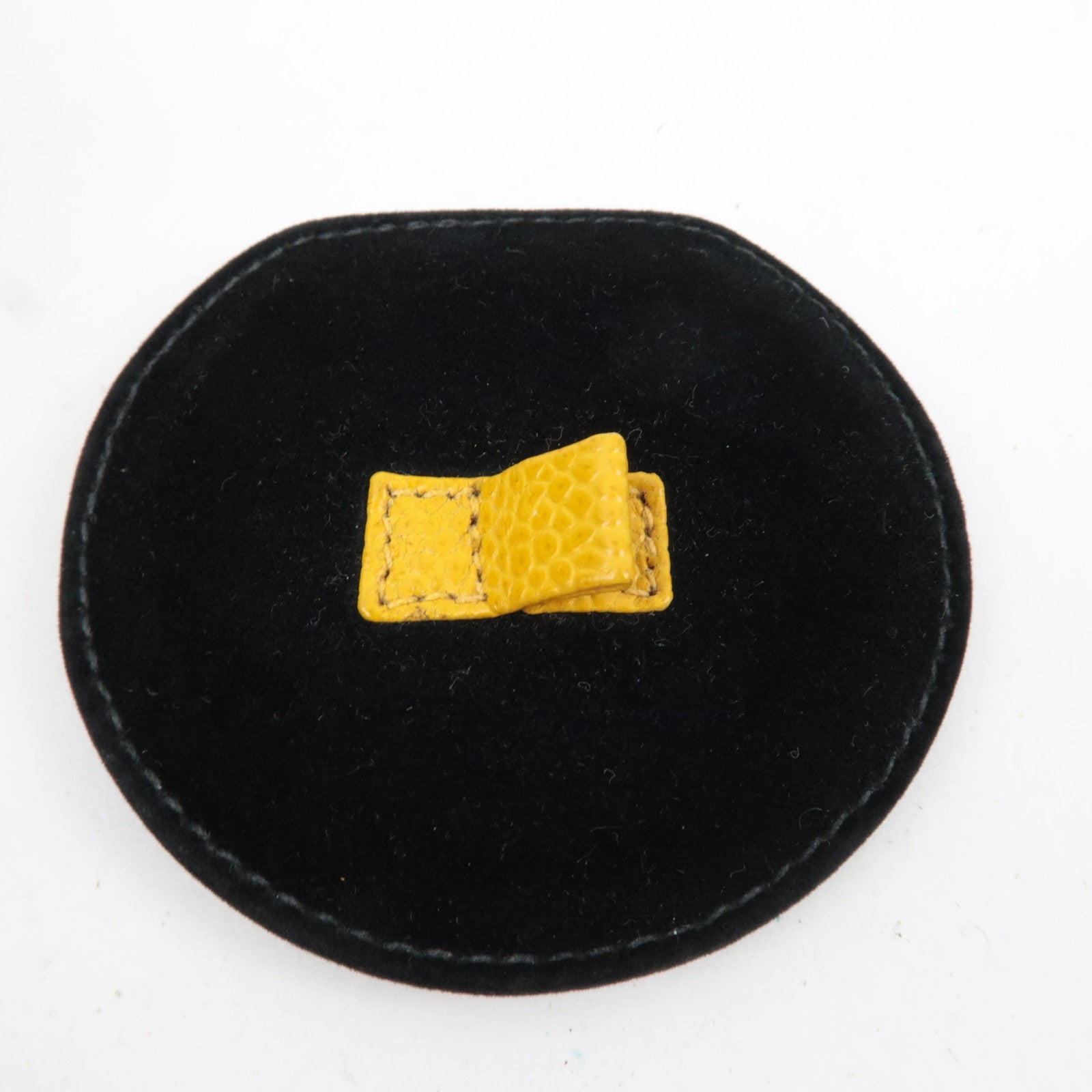 CHANEL Cocomark Jewelry Case Caviarskin Yellow 3624693