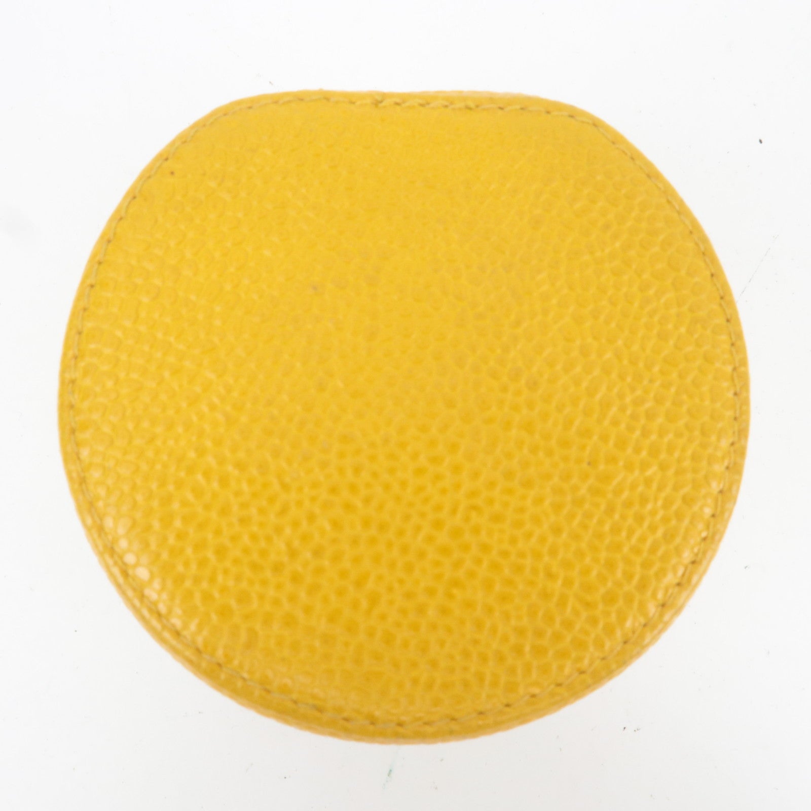 CHANEL Cocomark Jewelry Case Caviarskin Yellow 3624693