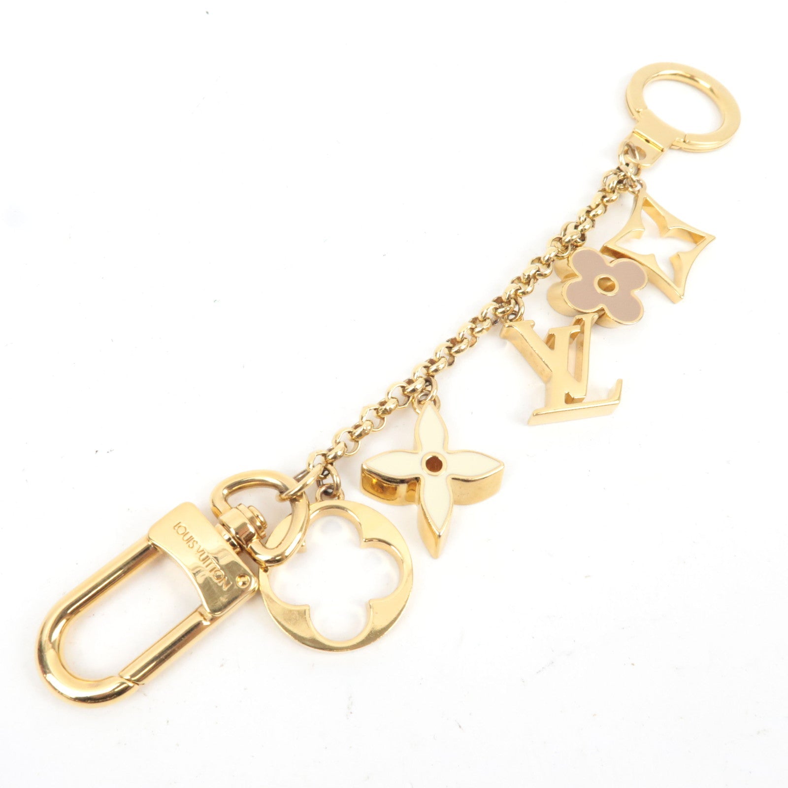 Louis Vuitton Chain Fleur de Monogram Bag Charm M65111 DI1201 *Box, Dust bag