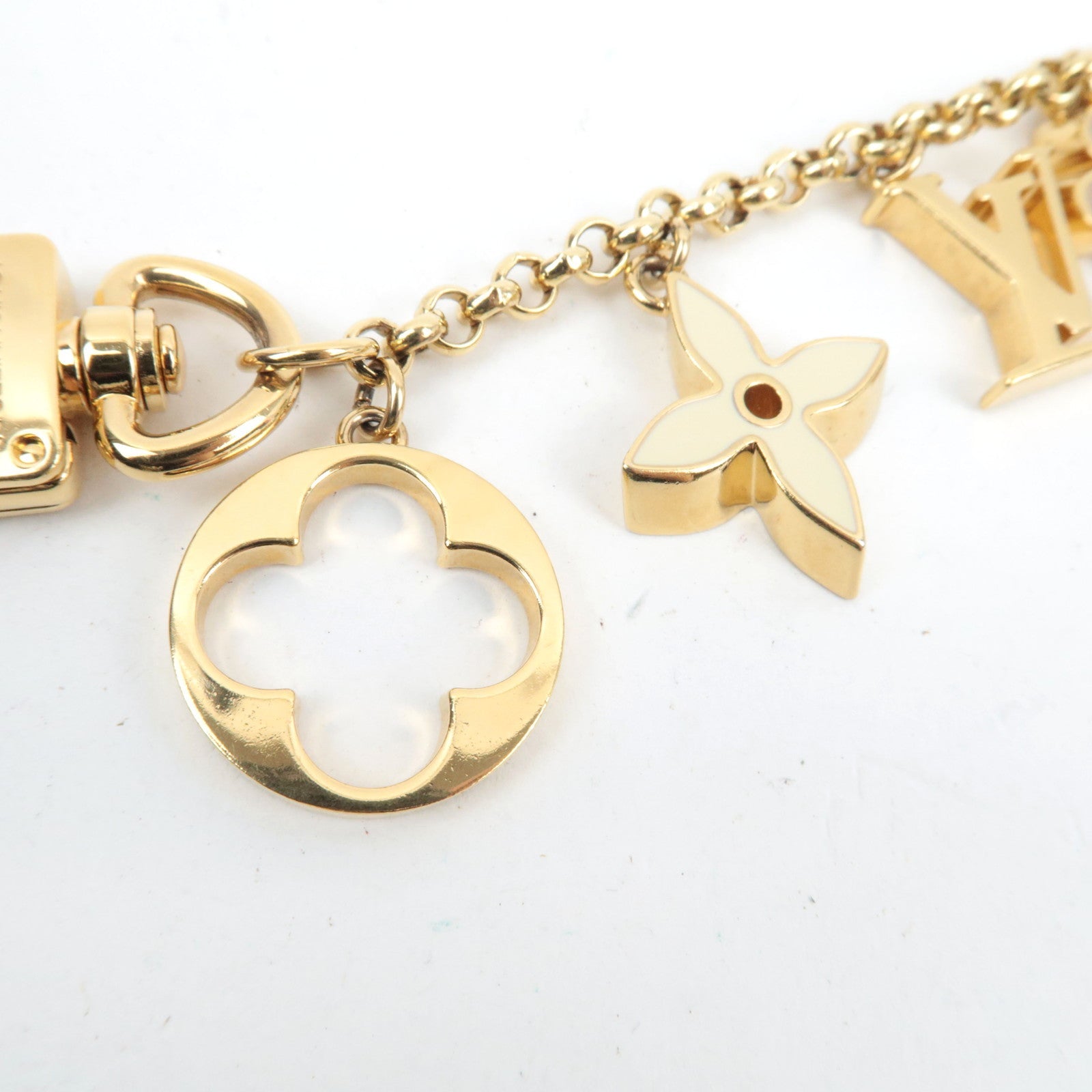 Louis Vuitton Chain Fleur de Monogram Bag Charm M65111 DI1201 *Box, Dust bag