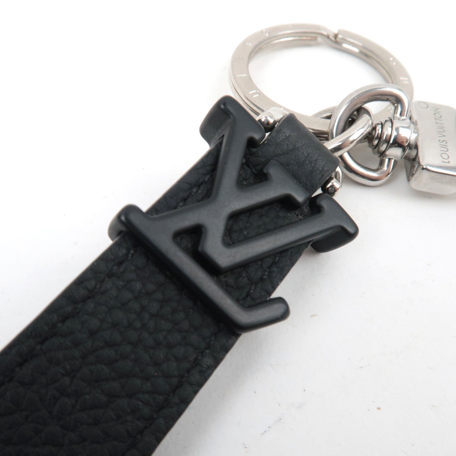 Louis Vuitton Key Charm Dragonne Aerogram Black Silver HDW M01194 *Box, Dust bag