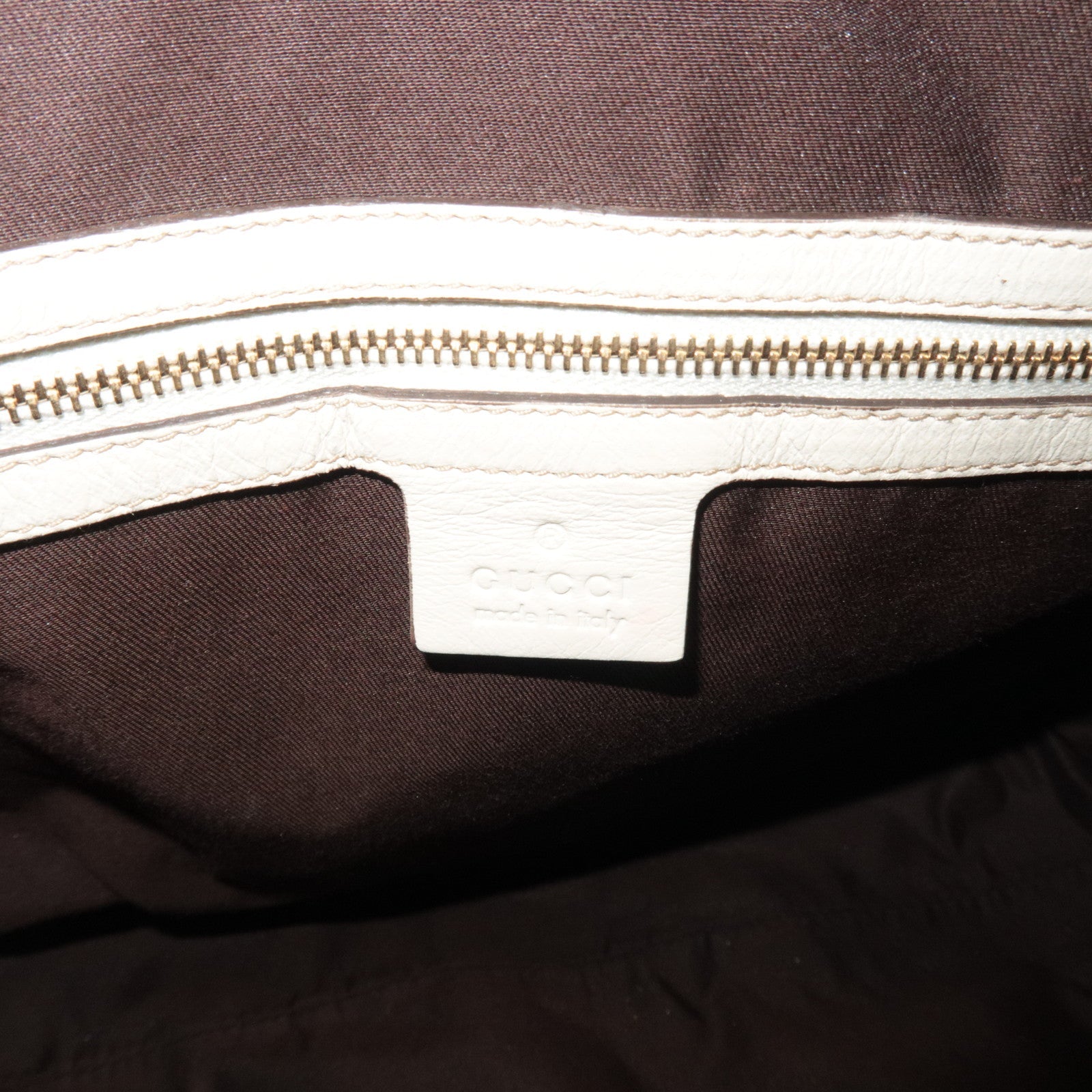 GUCCI Tote Bag GG Canvas Leather Beige Ivory 189892 *Dust bag