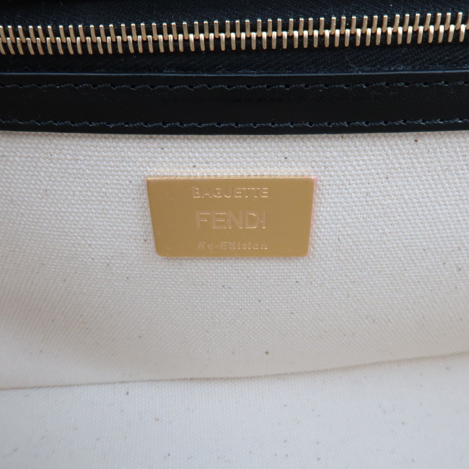FENDI Zucca Mamma Baguette Embroidery Handbag Canvas Leather Multicolor 8BR600 *Dust bag, Strap