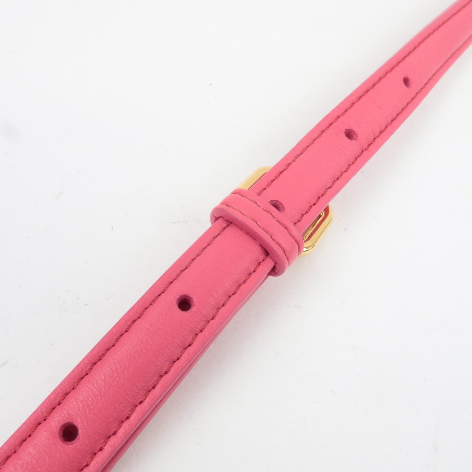 FENDI Mini Peekaboo 2Way Handbag Leather Pink Gold HDW 8BN244 *Dust bag, Strap, Rain cover