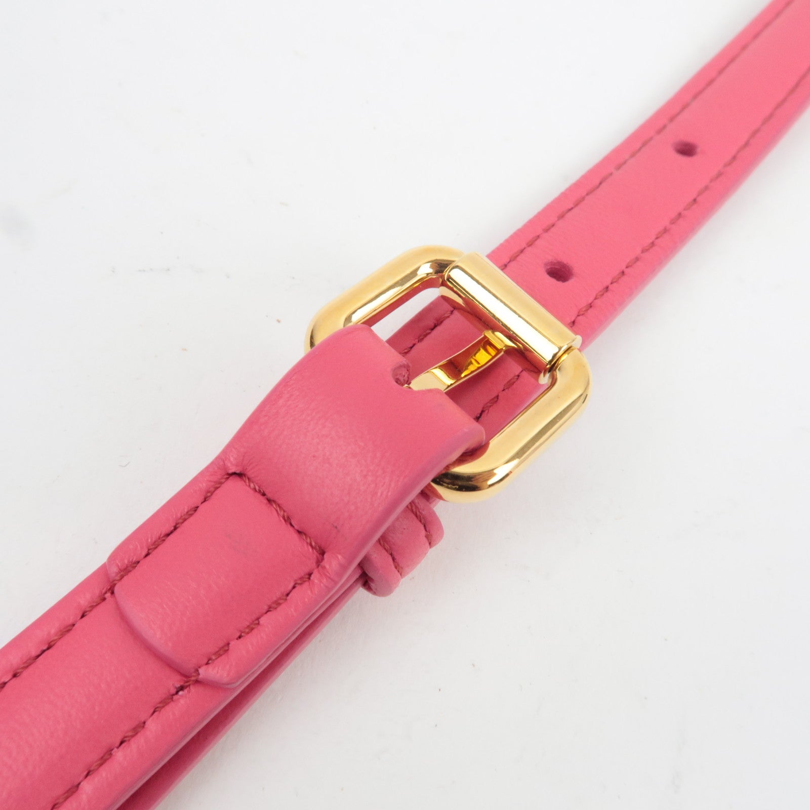 FENDI Mini Peekaboo 2Way Handbag Leather Pink Gold HDW 8BN244 *Dust bag, Strap, Rain cover