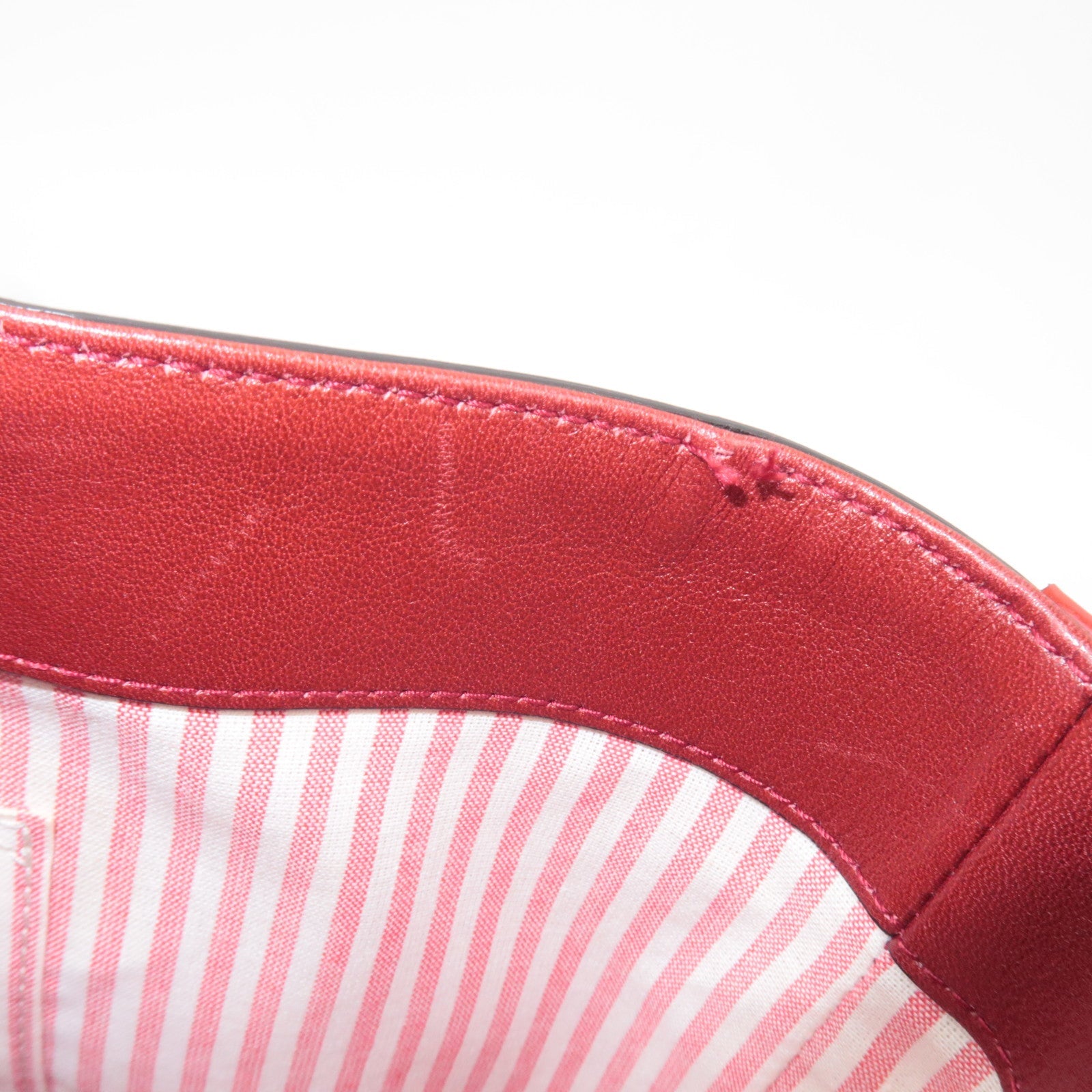 GUCCI Children's Bamboo Handbag GG Canvas Patent Leather Beige Red 311175 *Dust bag