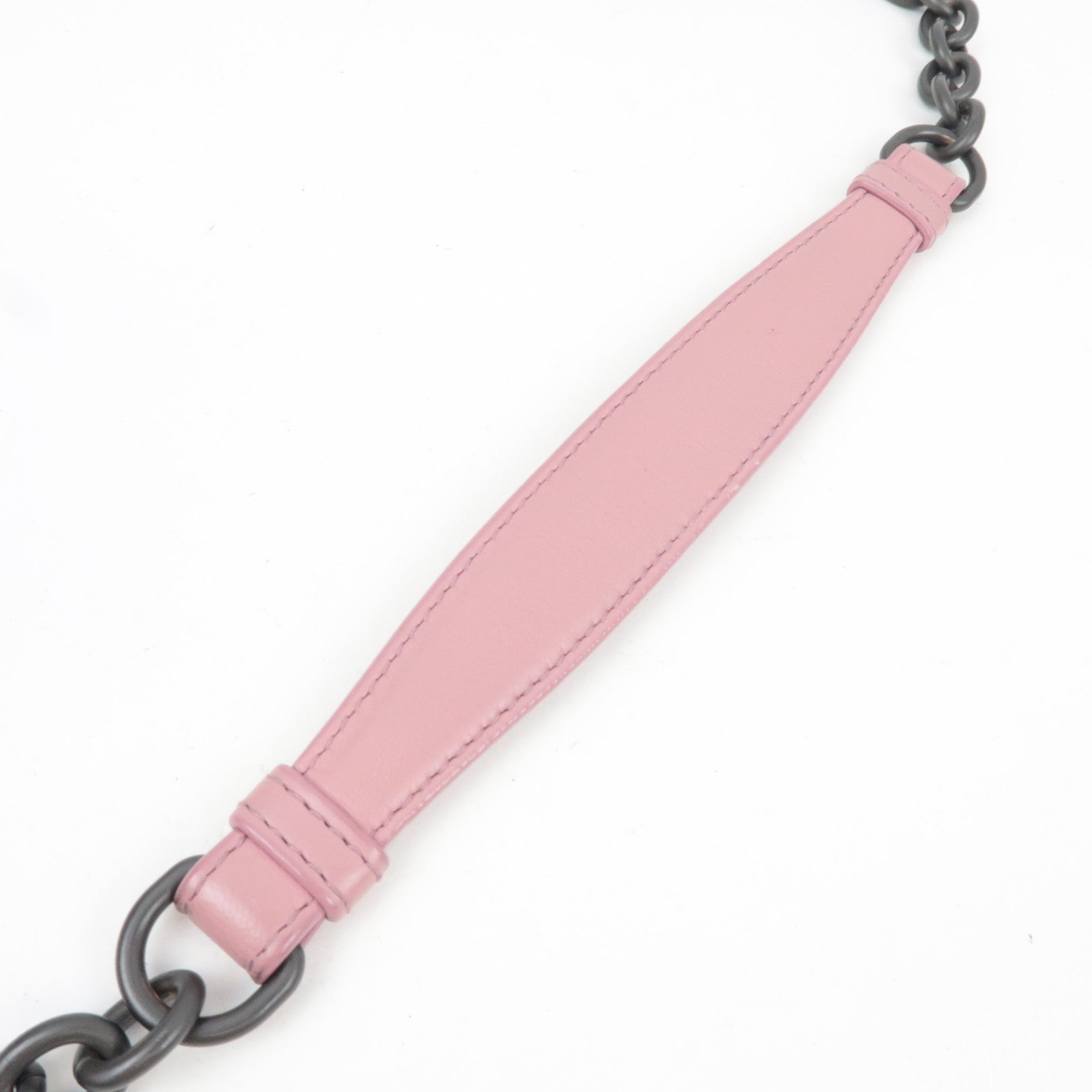 BOTTEGA VENETA Intrecciato Chain Shoulder Bag Leather Pink