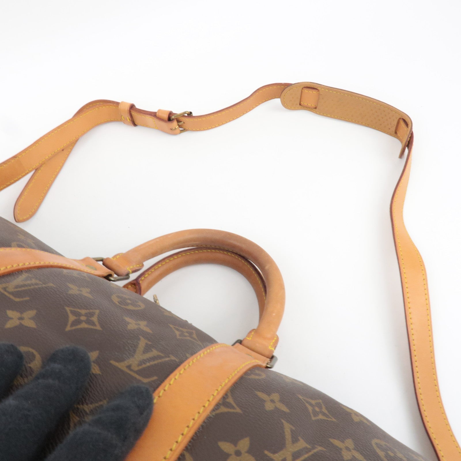 Louis Vuitton Monogram Keepall Bandouliere 50 Travel Bag M41416 VI873 *Strap, Name tag, Poignet