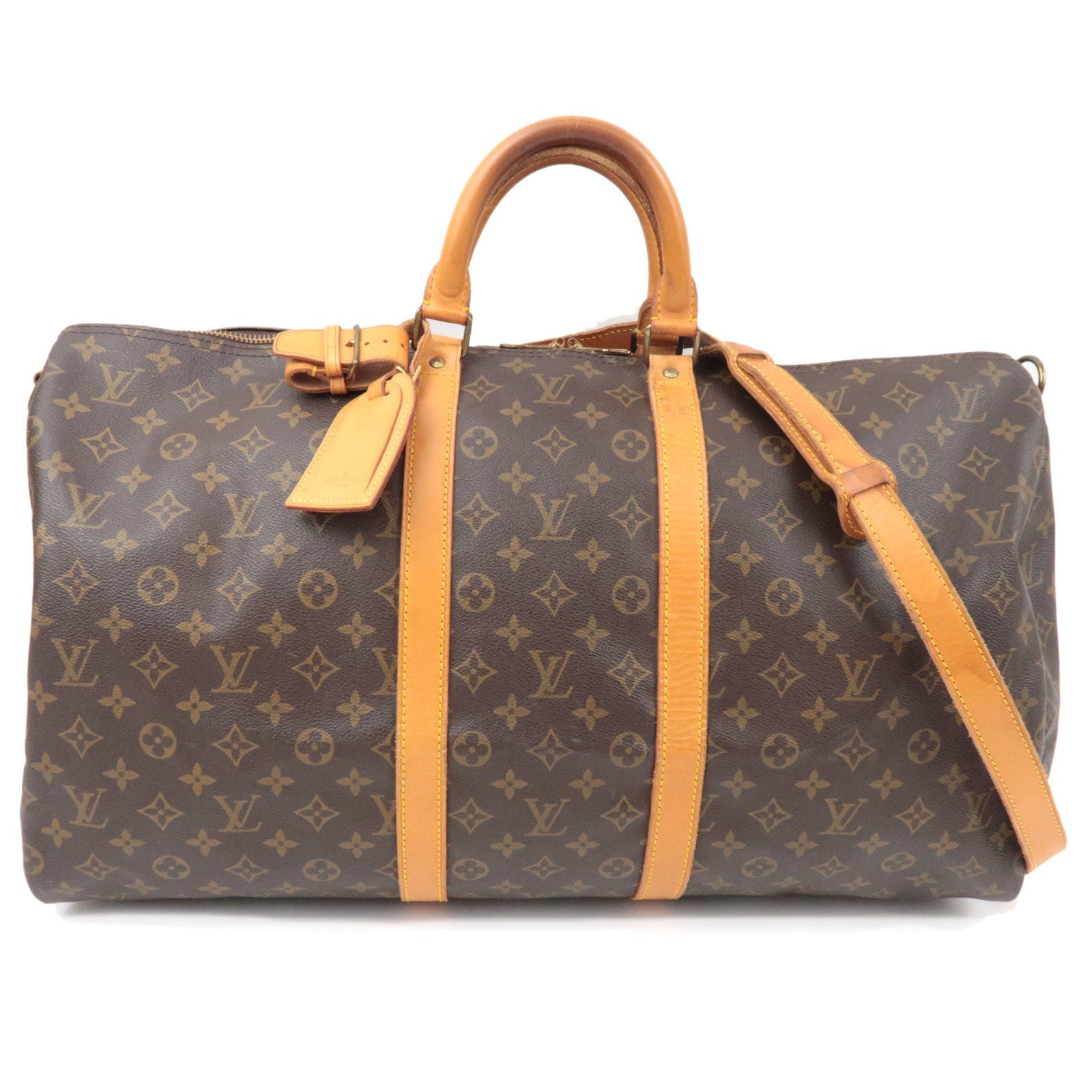 Louis Vuitton Monogram Keepall Bandouliere 55 Travel Bag  M41414 893FC *Strap, Name tag, Poignet82697