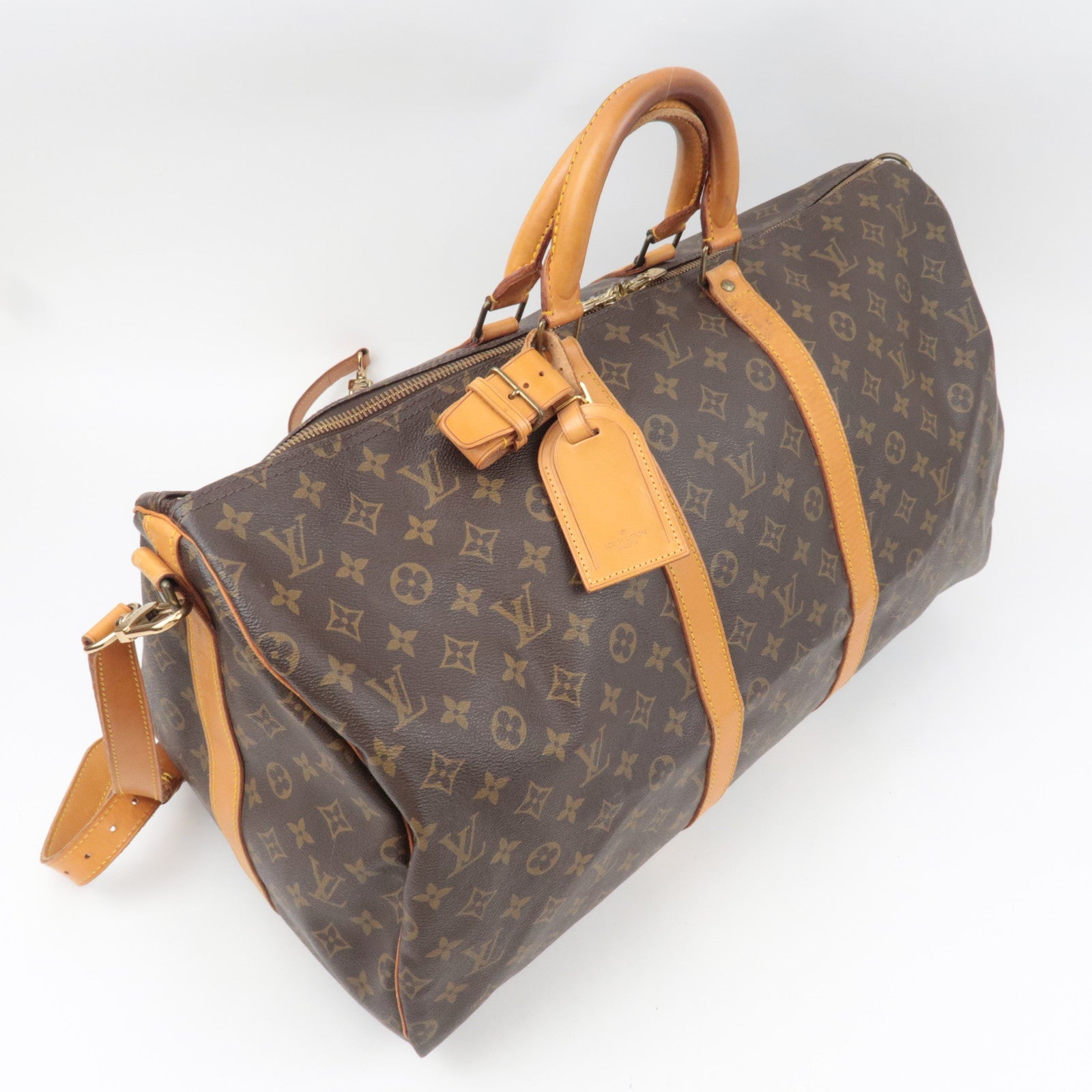 Louis Vuitton Monogram Keepall Bandouliere 55 Travel Bag  M41414 893FC *Strap, Name tag, Poignet