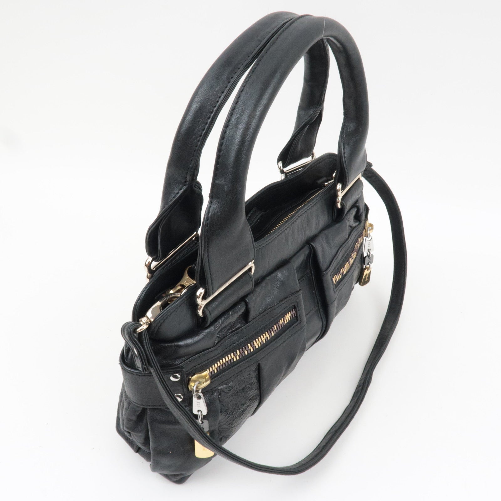 See By Chloe 2Way Handbag Leather Black *Strap