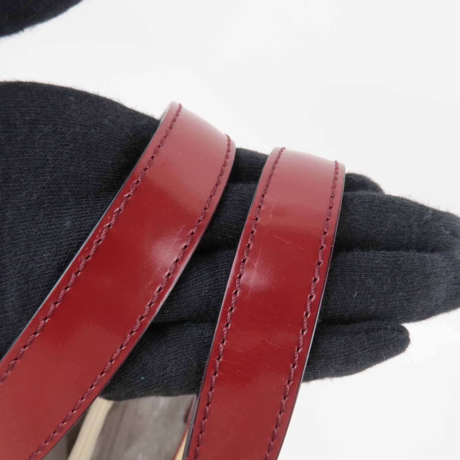 BURBERRY Nova Plaid PVC Leather Tote Bag Large Beige Red *Dust bag