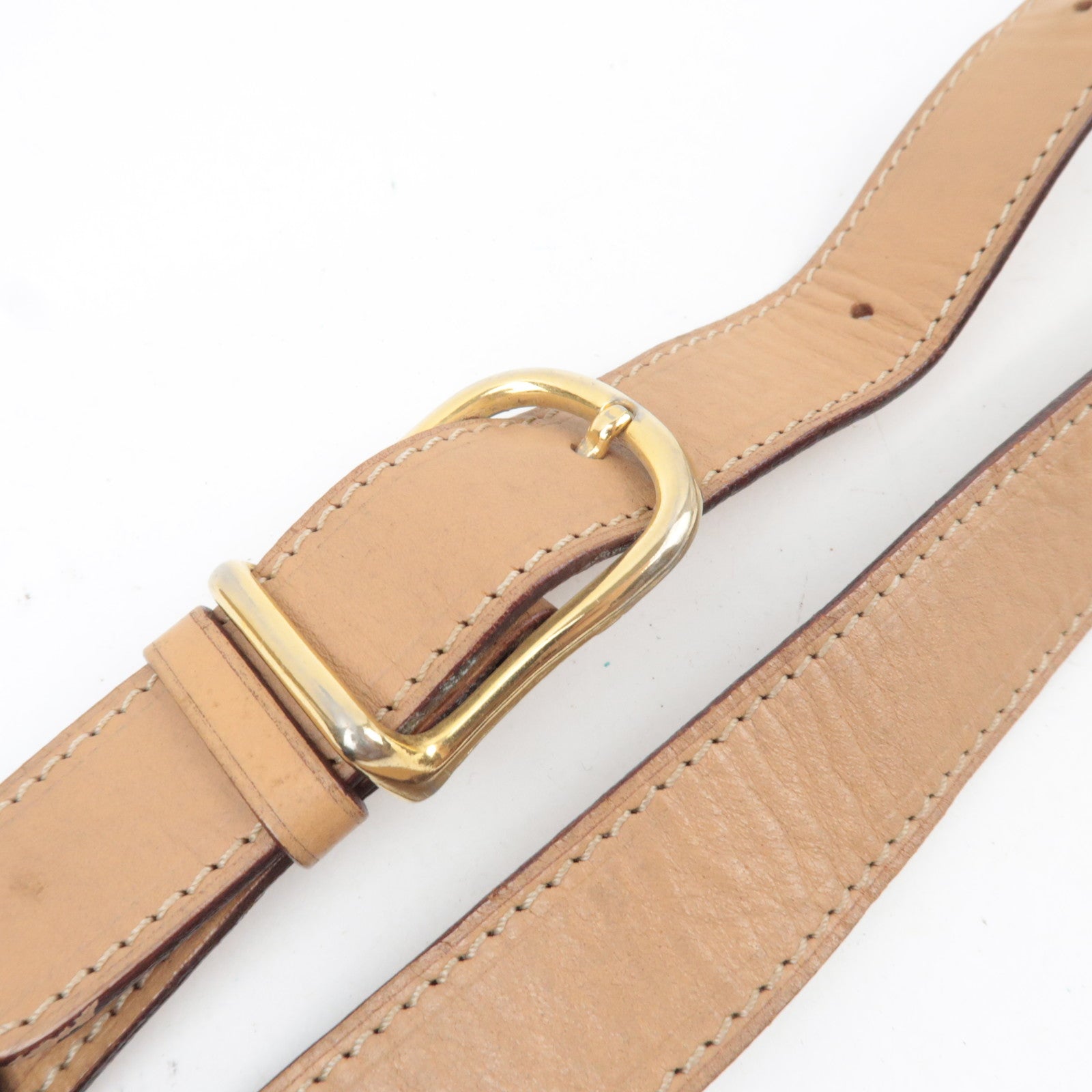 CELINE Macadam Shoulder Bag Canvas Leather Brown