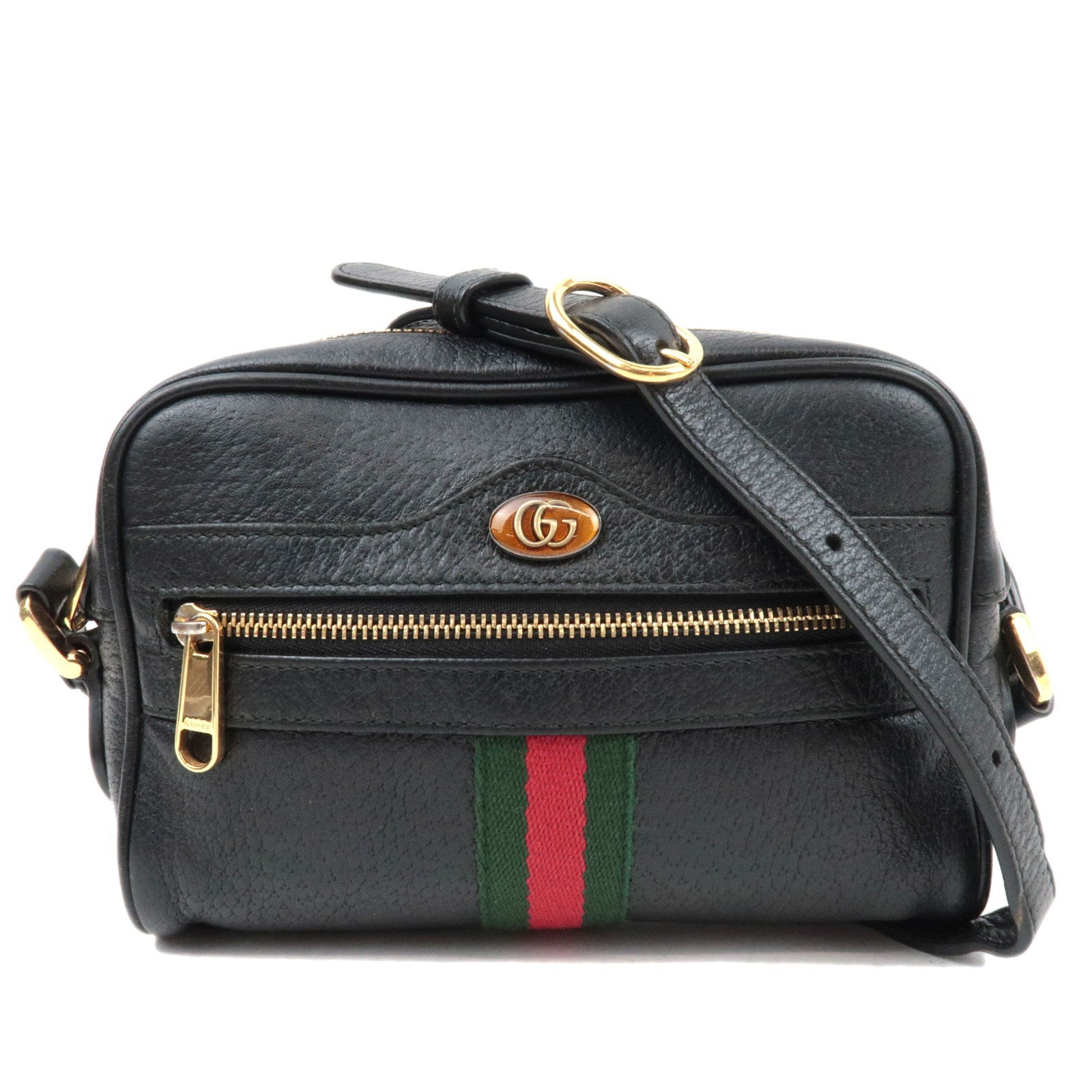 GUCCI Ophidia Leather Shoulder Bag Black 51735082722