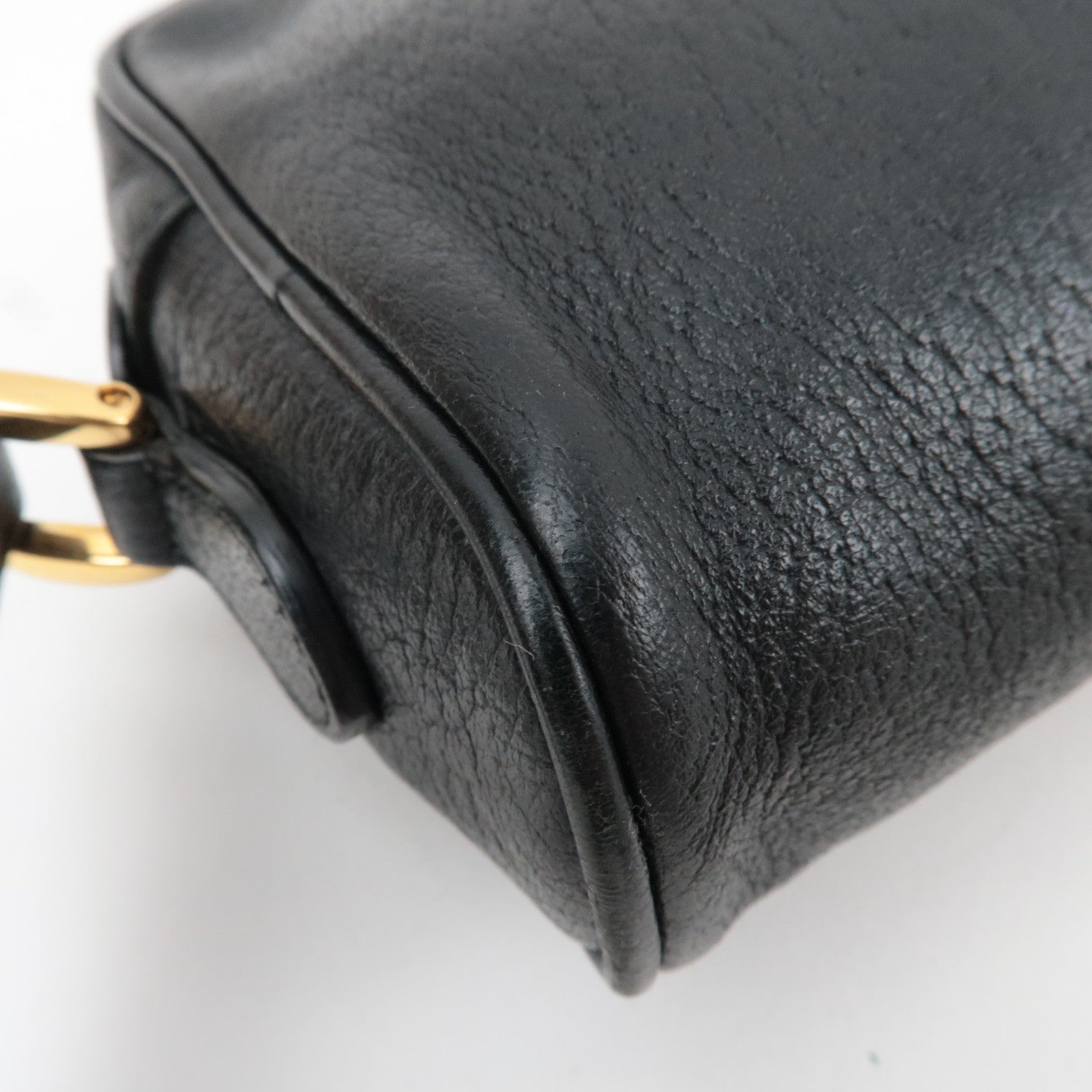 GUCCI Ophidia Leather Shoulder Bag Black 517350