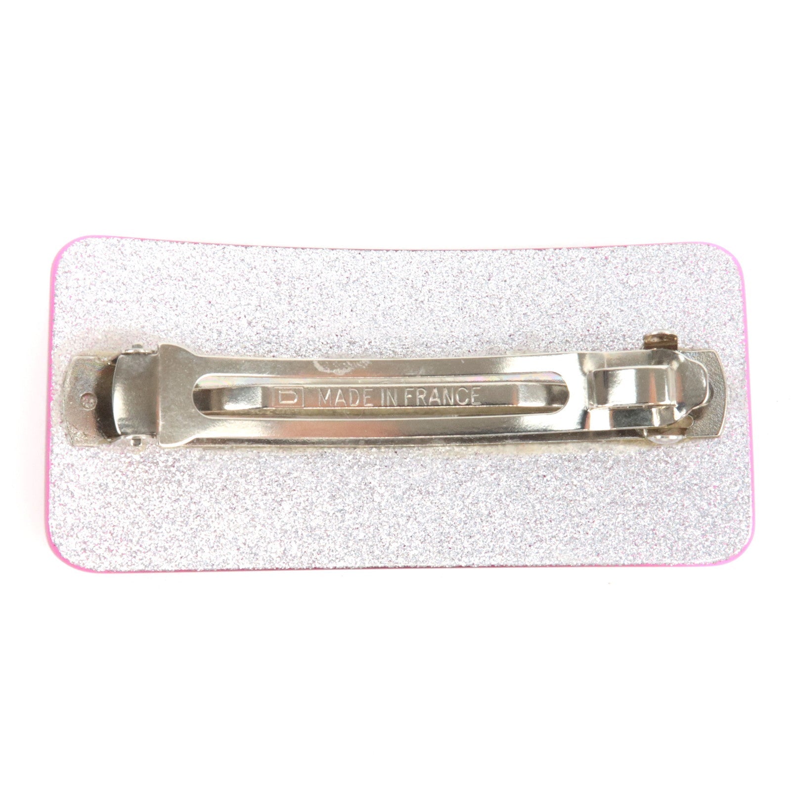 CHANEL Cocomark Barrette 00A Resin Hair Clip Metallic Pink