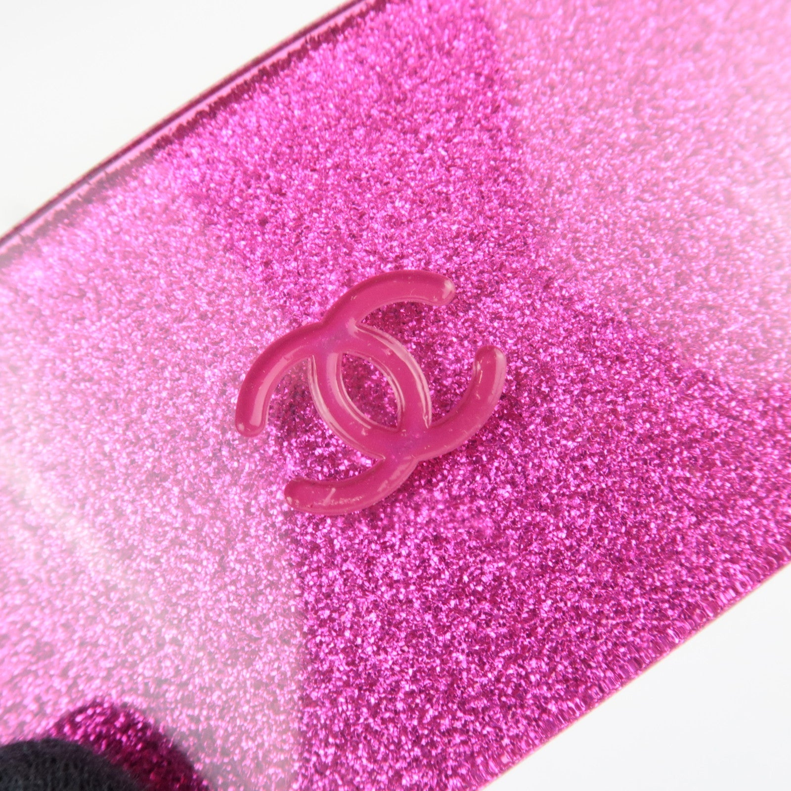 CHANEL Cocomark Barrette 00A Resin Hair Clip Metallic Pink