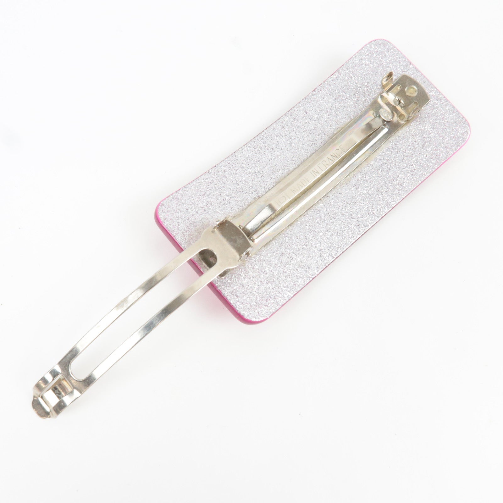 CHANEL Cocomark Barrette 00A Resin Hair Clip Metallic Pink