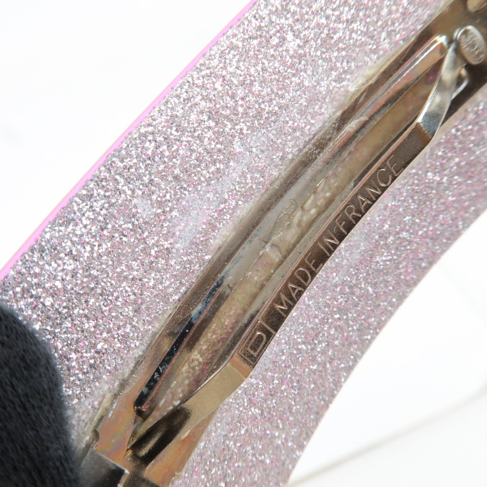 CHANEL Cocomark Barrette 00A Resin Hair Clip Metallic Pink