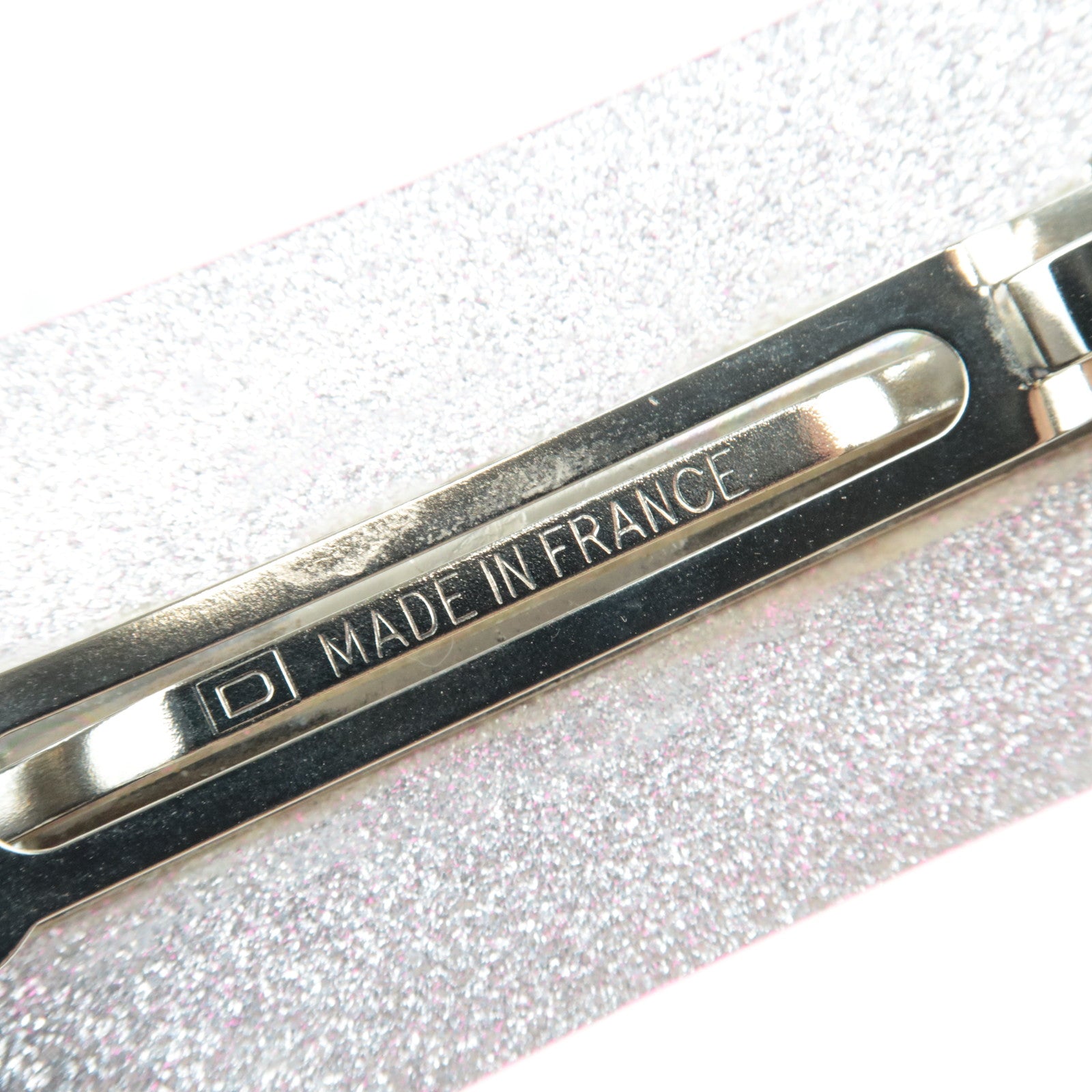 CHANEL Cocomark Barrette 00A Resin Hair Clip Metallic Pink