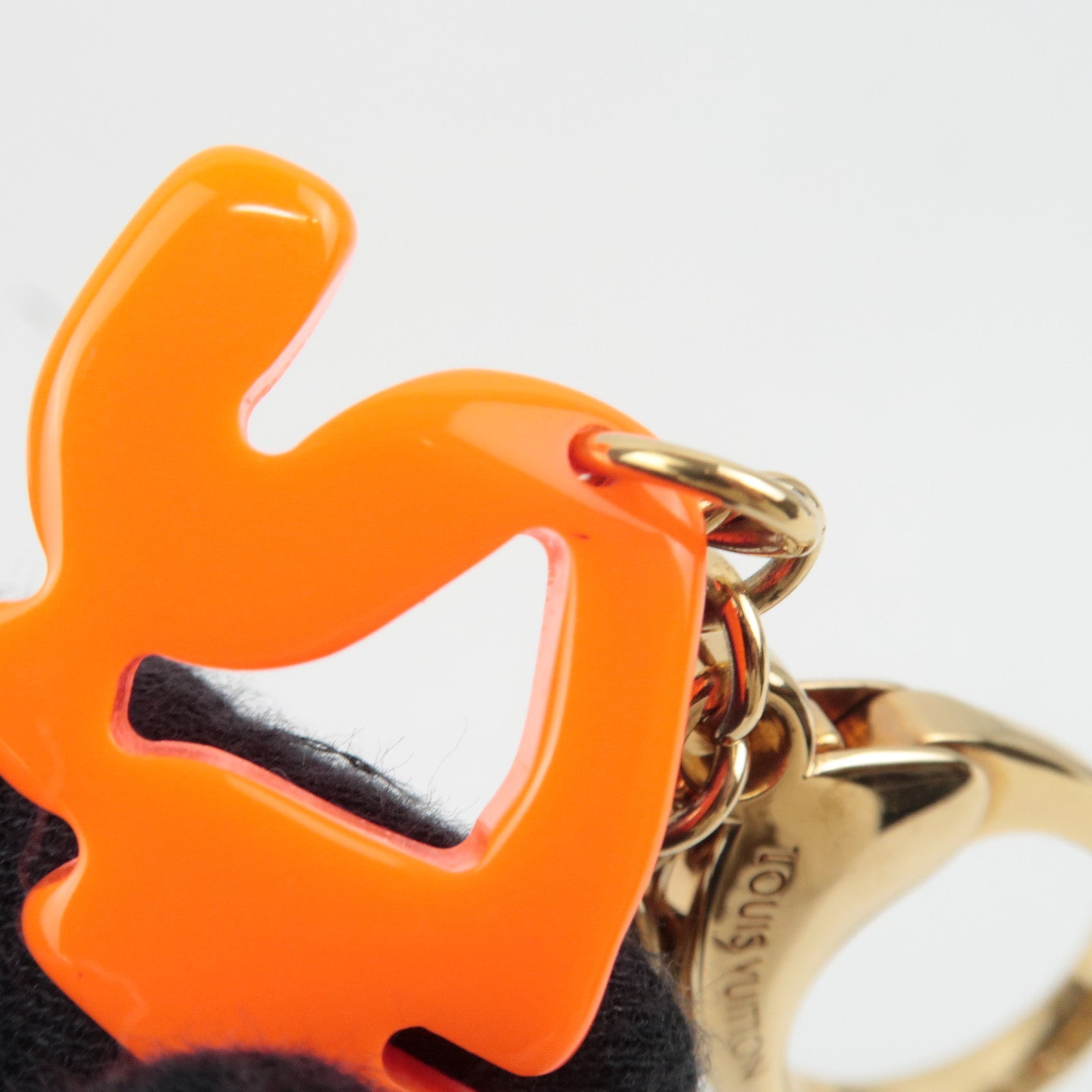 Louis Vuitton Bijoux Sac Graffiti Bag Charm Gold Orange M65765