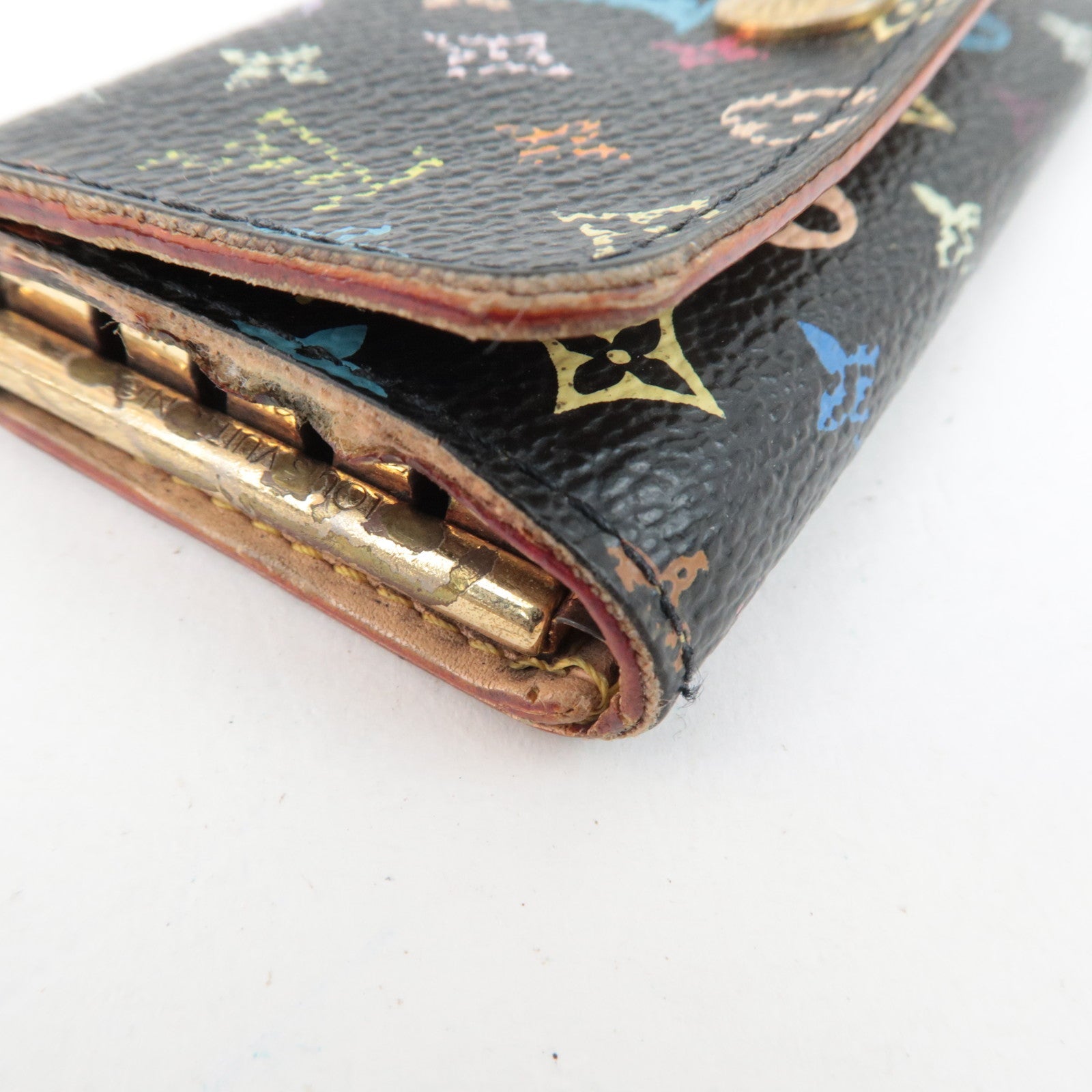 Louis Vuitton Monogram Multicolor Multi Cles 4 Key Case Noir M60044 FL1037
