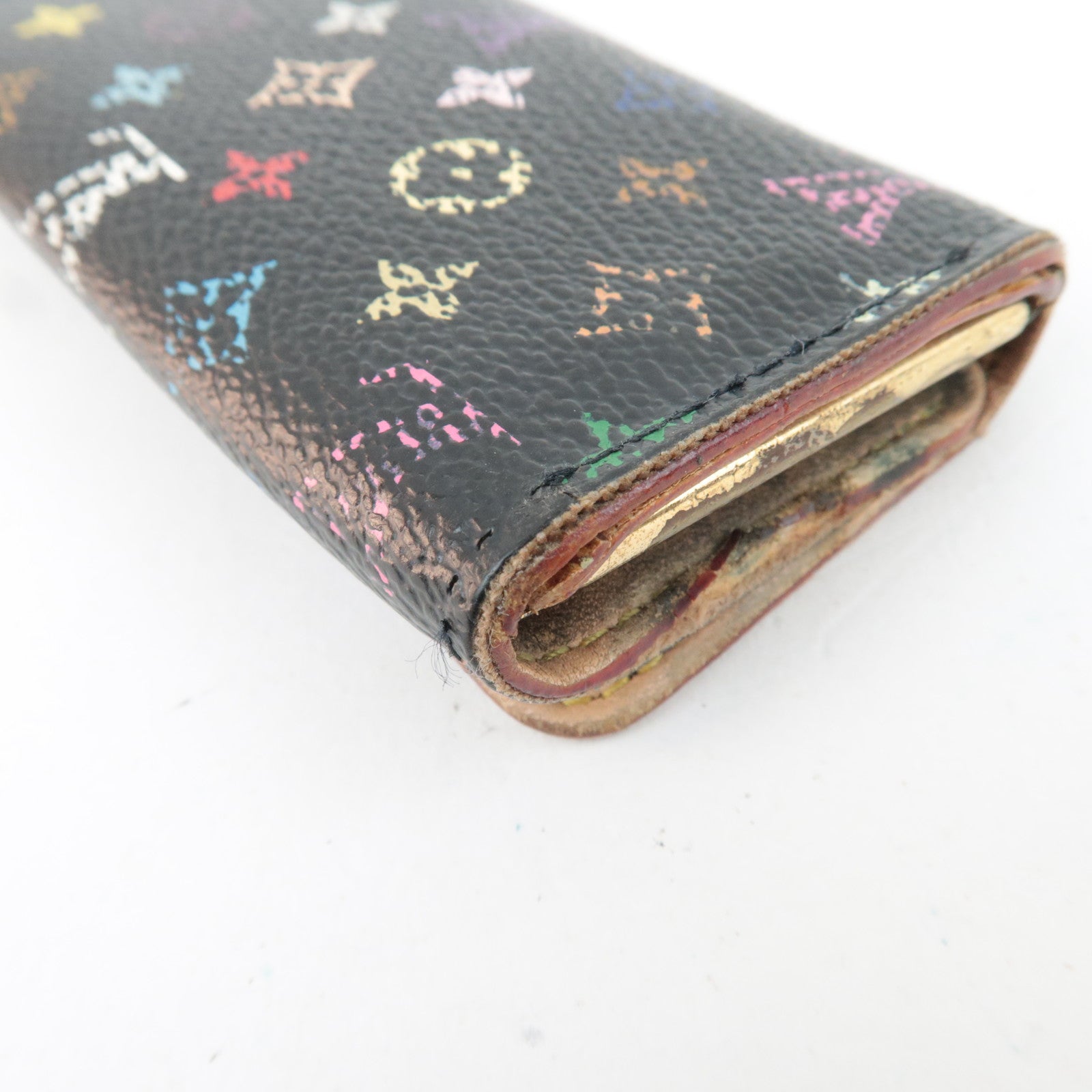 Louis Vuitton Monogram Multicolor Multi Cles 4 Key Case Noir M60044 FL1037