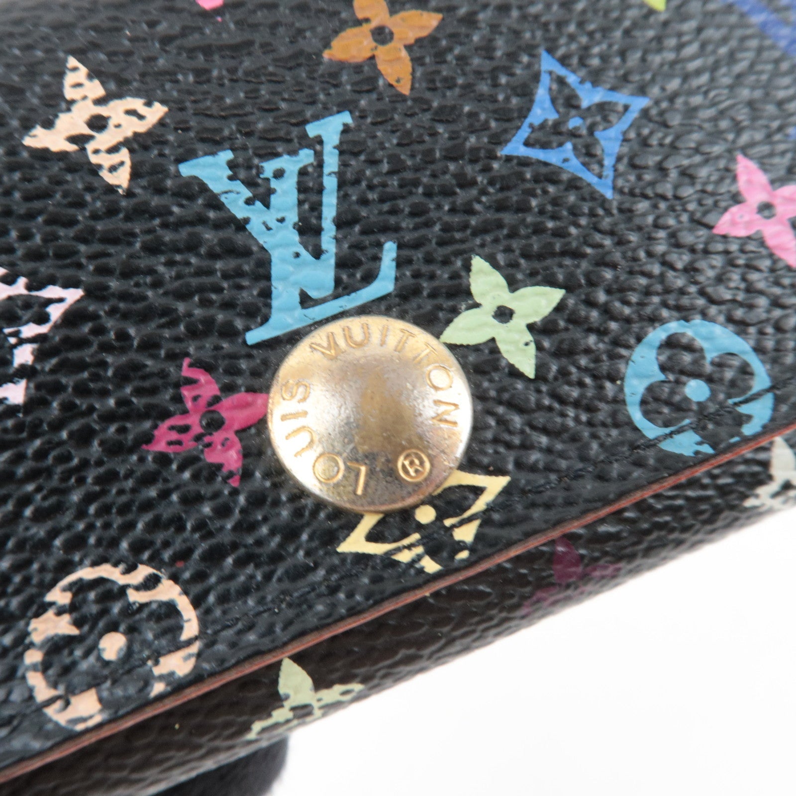 Louis Vuitton Monogram Multicolor Multi Cles 4 Key Case Noir M60044 FL1037