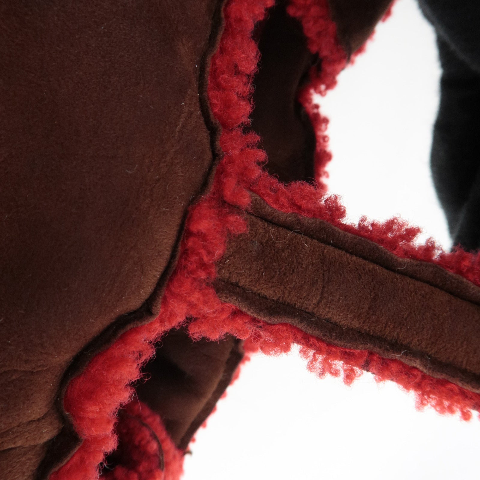 CHANEL Coco Mark Sheep Skin Tote Bag Brown Red A11746 5418816 *Dust bag, G card