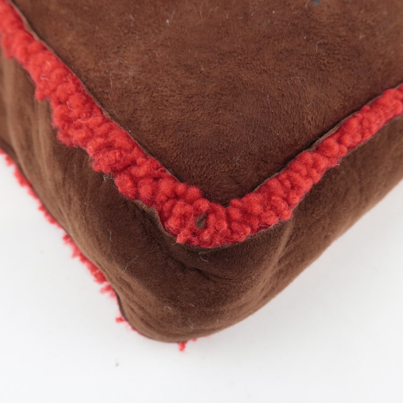 CHANEL Coco Mark Sheep Skin Tote Bag Brown Red A11746 5418816 *Dust bag, G card