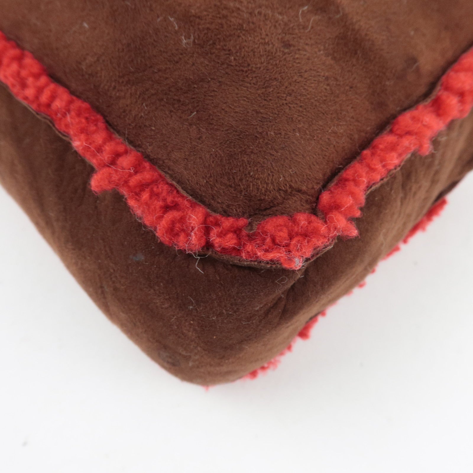 CHANEL Coco Mark Sheep Skin Tote Bag Brown Red A11746 5418816 *Dust bag, G card