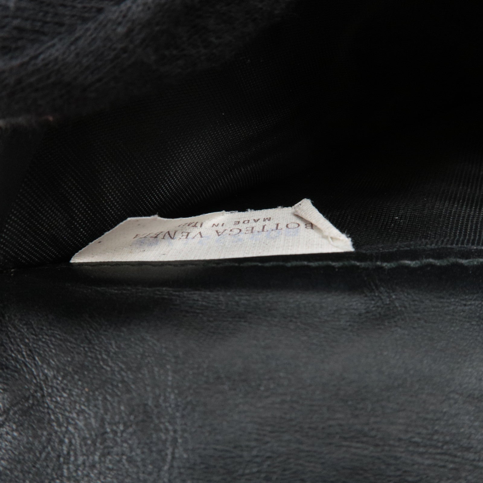 BOTTEGA VENETA Intrecciato Bi-Fold Long Wallet Leather Black